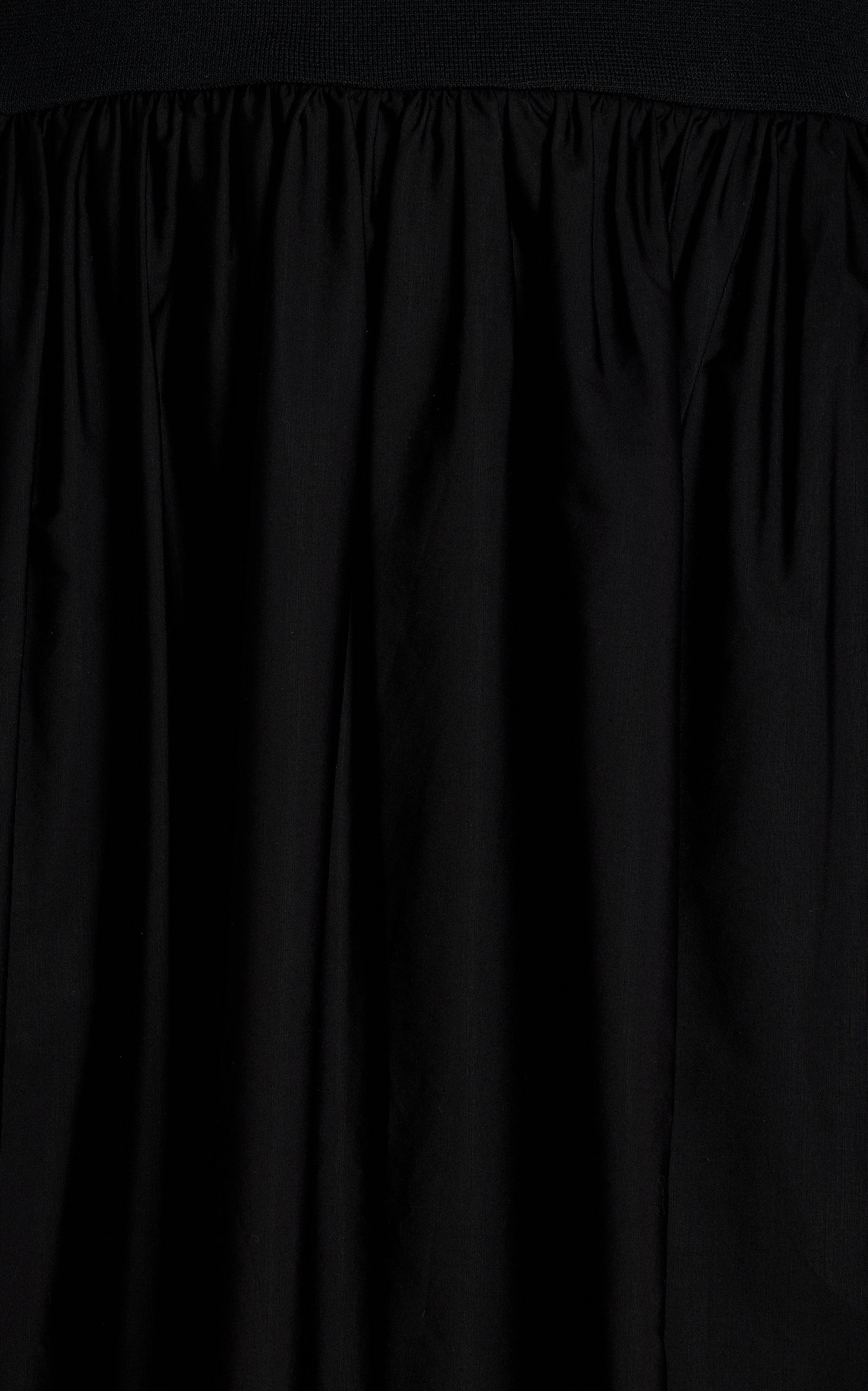 Ribbed-Knit and Cotton Maxi Dress black - 5