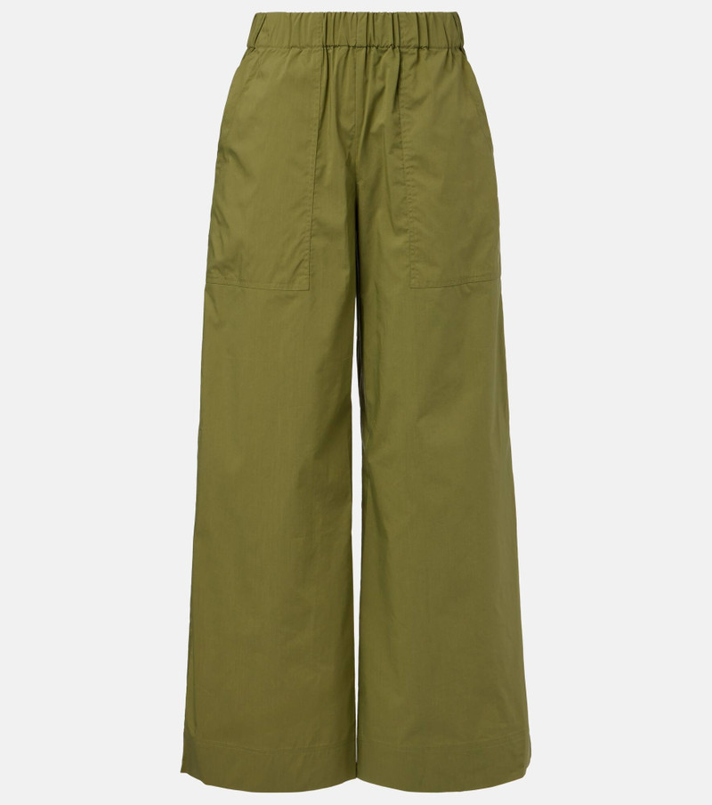 Arden cotton-blend wide-leg pants 1