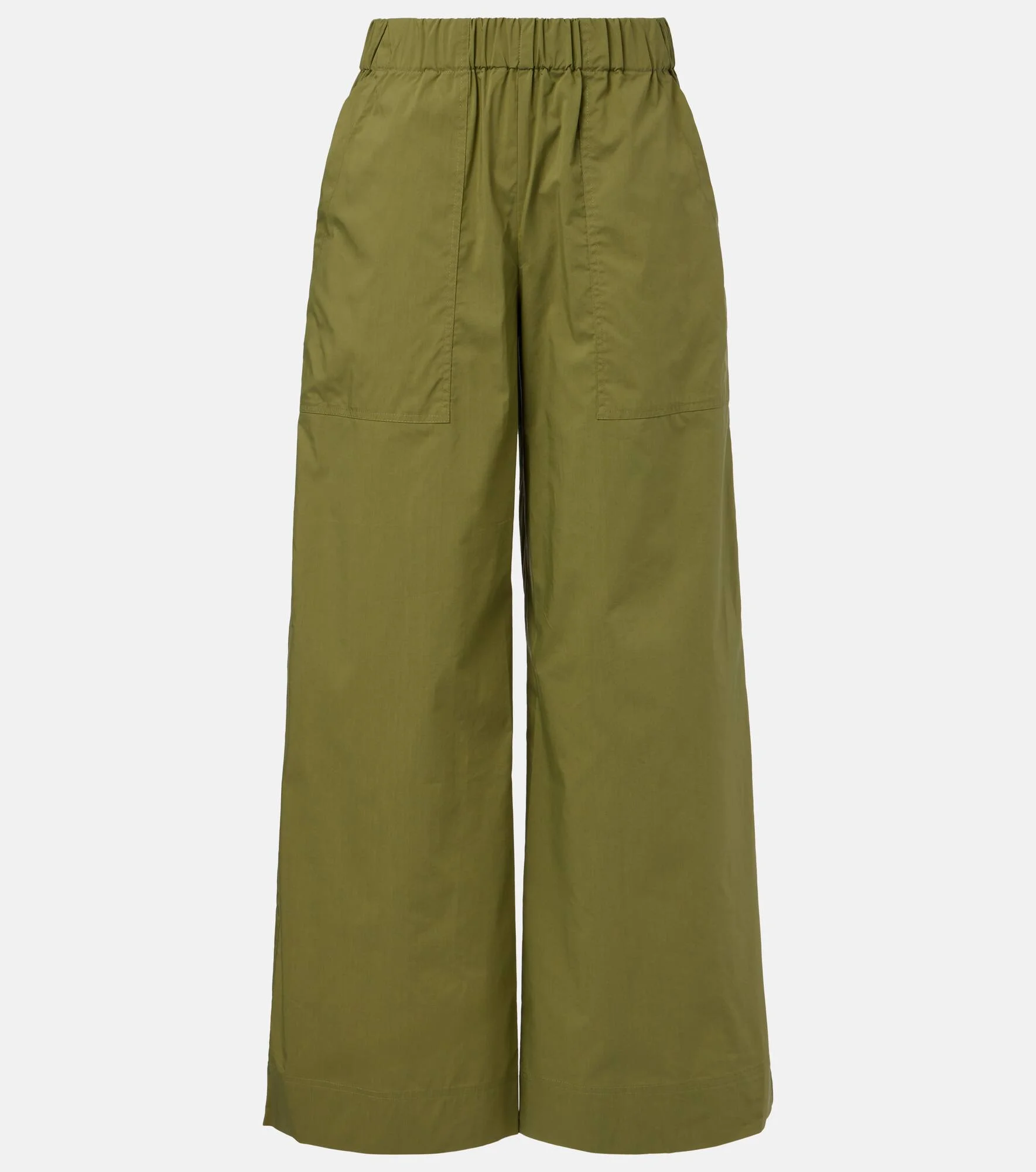 Arden cotton-blend wide-leg pants - 1