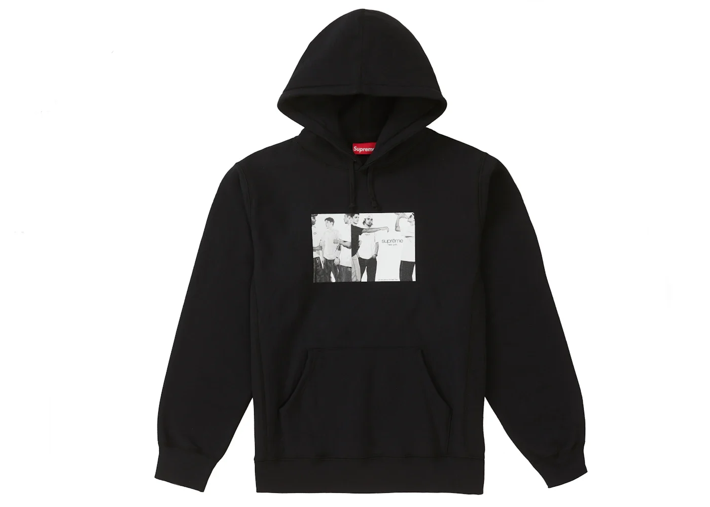 Supreme Classic Ad Hooded Sweatshirt Black - 1