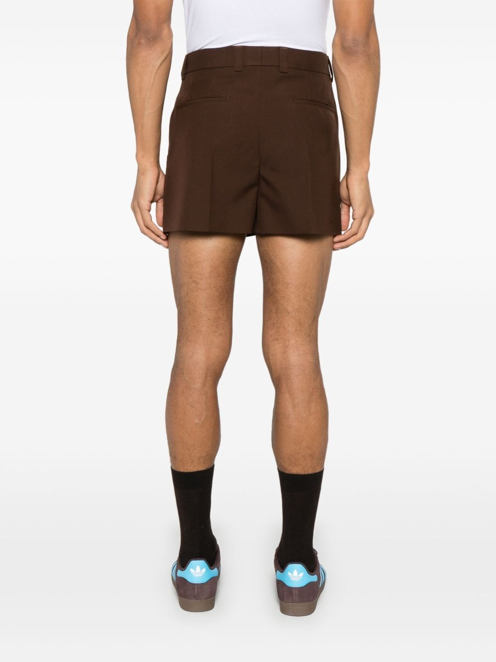 twill wool shorts - 4