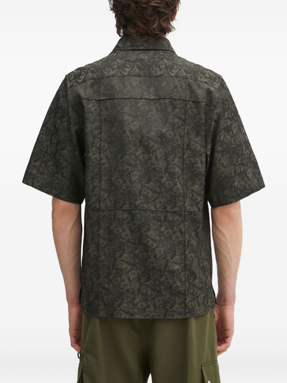 floral-print panelled shirt - 4