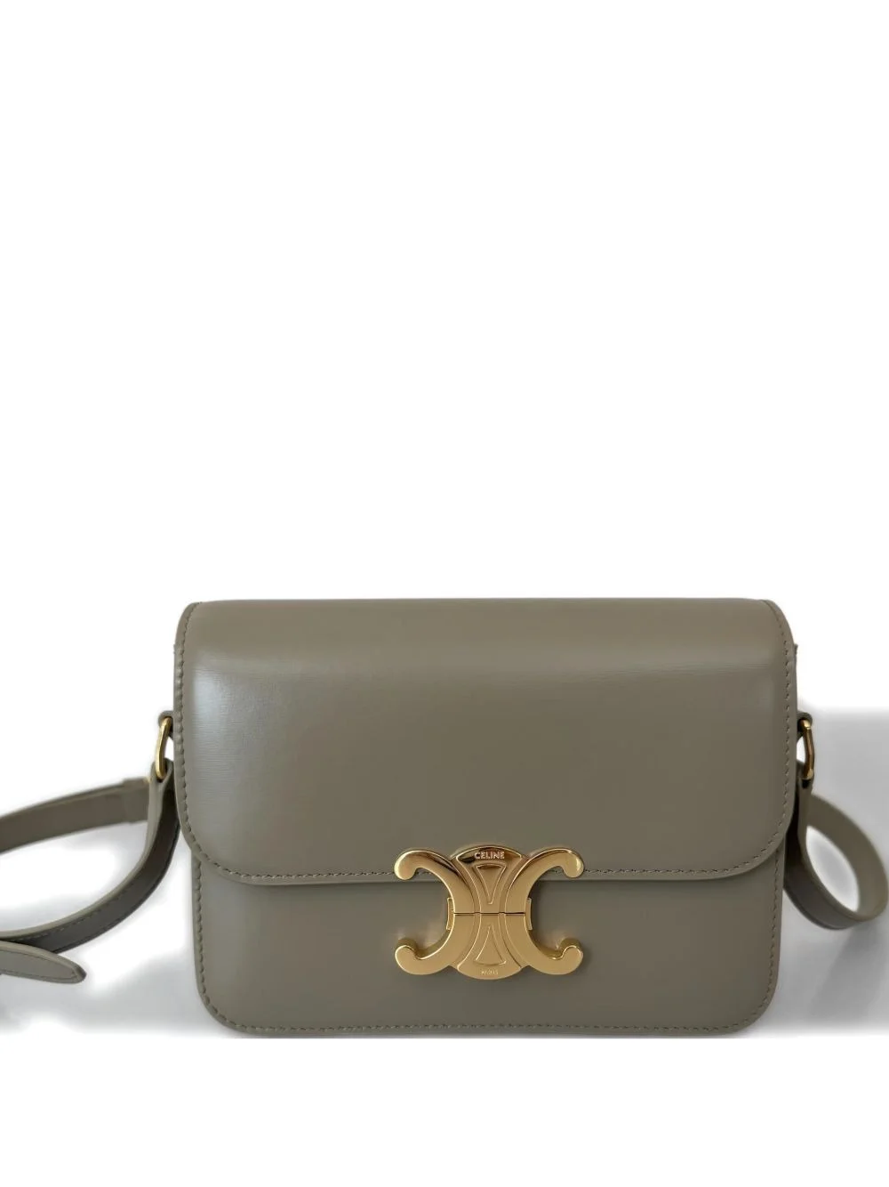 Celine Women Triomphe Teen Leather Crossbody Bag - 1