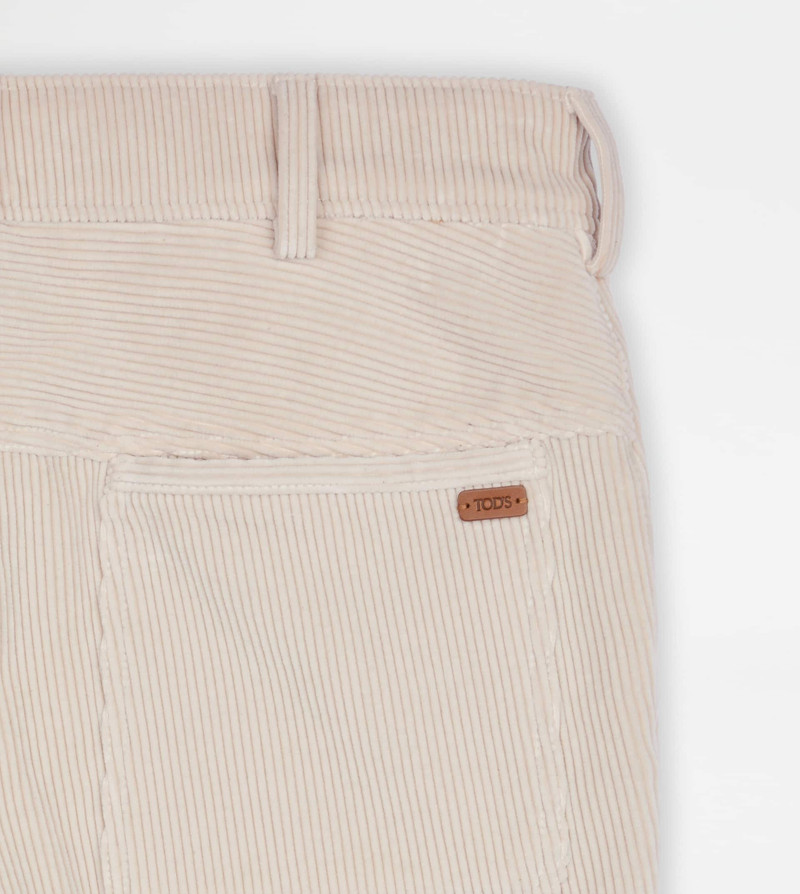 CHINO PANTS IN CORDUROY - OFF WHITE 8