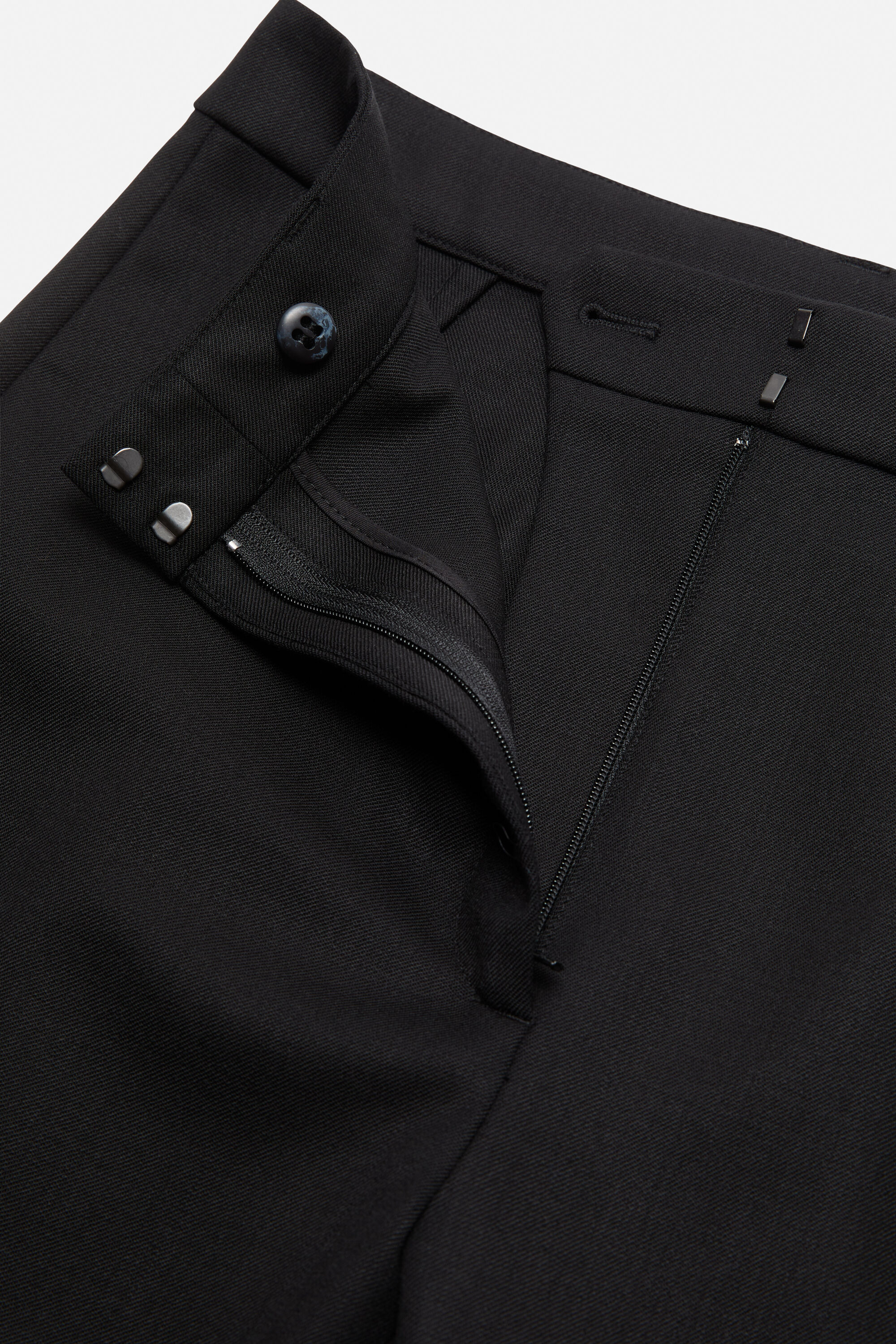 Wool stretch trousers - Black - 5