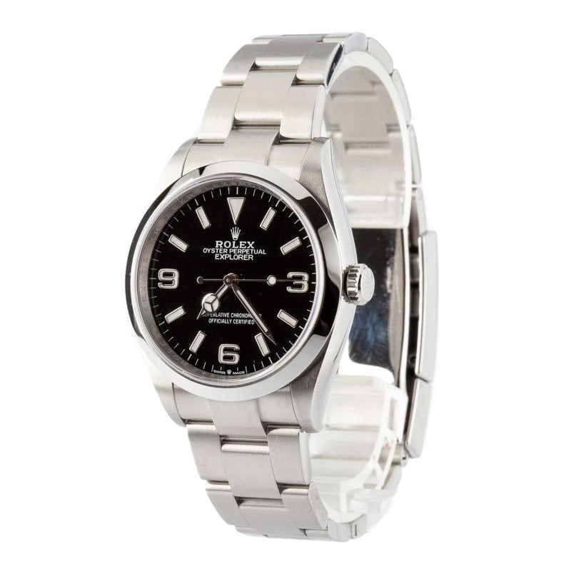 Pre-Owned Rolex Explorer 124270 Black - 2