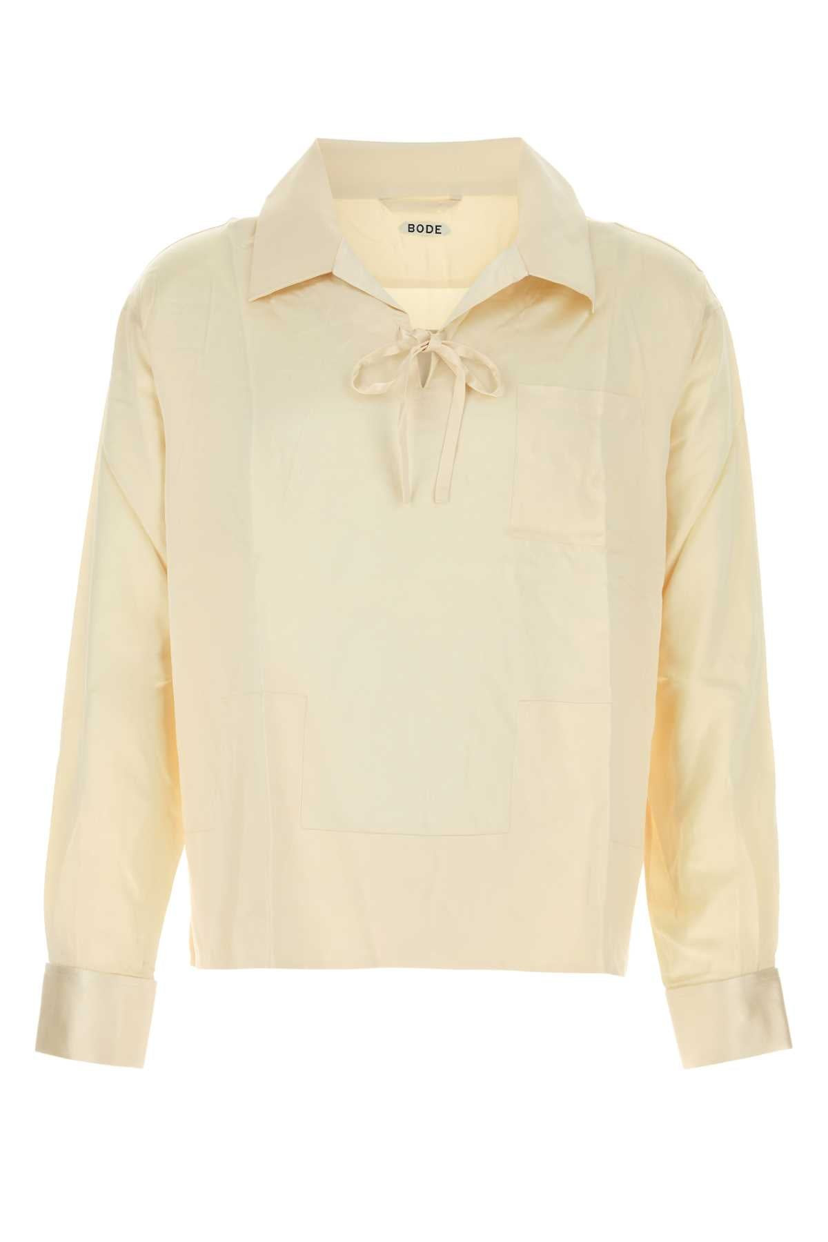 Bode Men Cream Satin Maze Blouse - 1