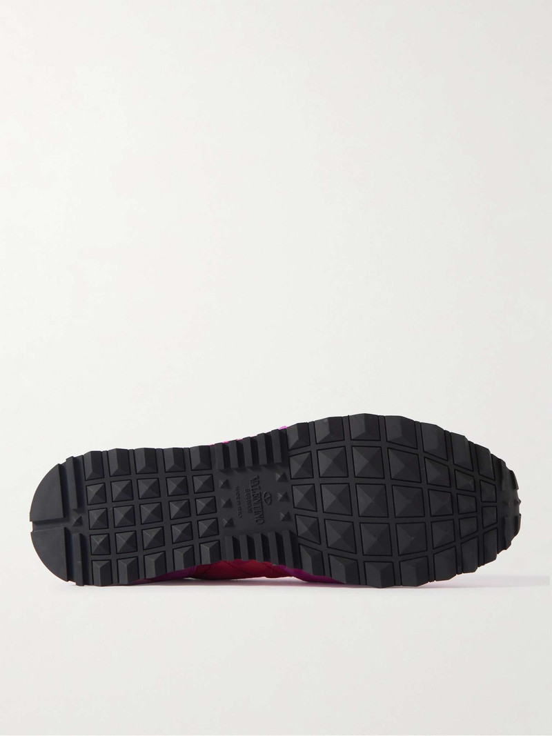 Valentino Garavani Rockrunner Suede, Leather and Mesh Sneakers 7