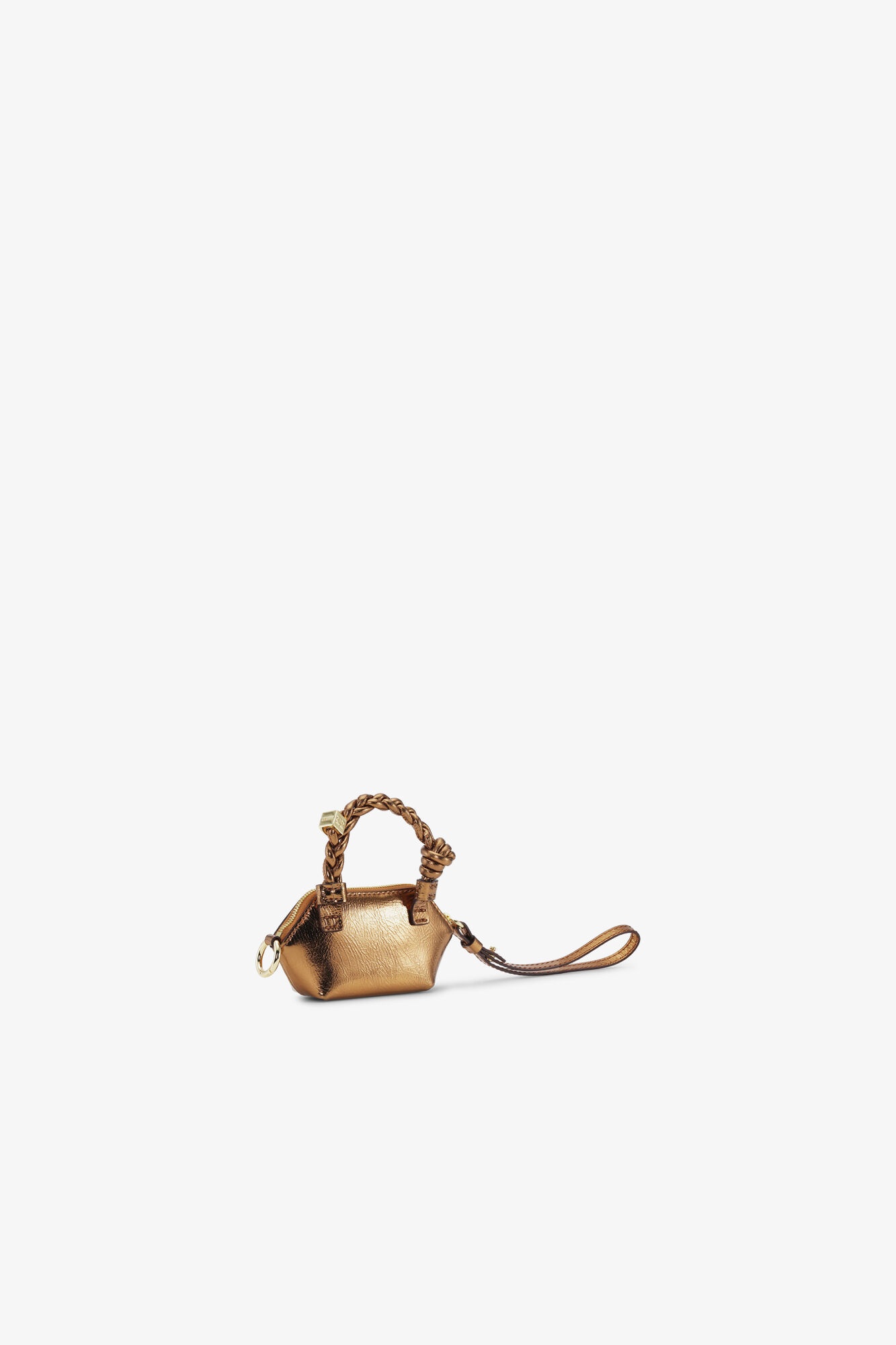 BRONZE METALLIC NANO GANNI BOU BAG - 2