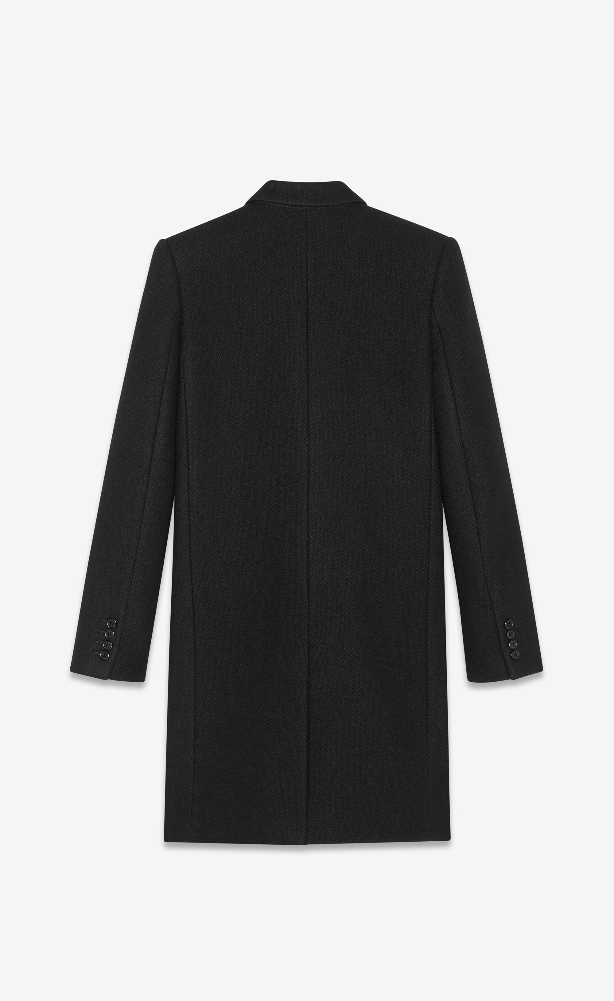 wool-twill long coat - 2