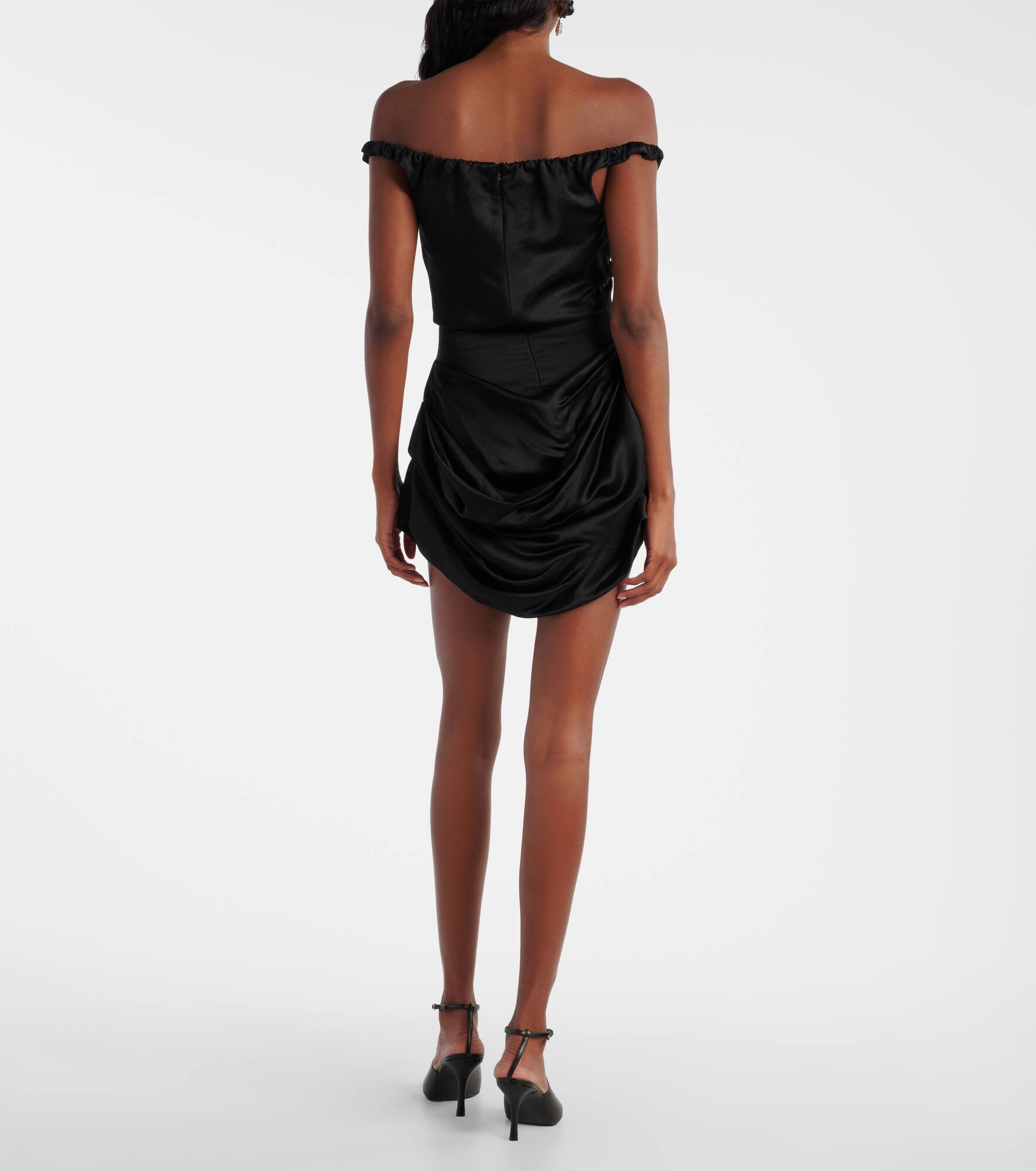 Ruched off-shoulder bustier dress - 3