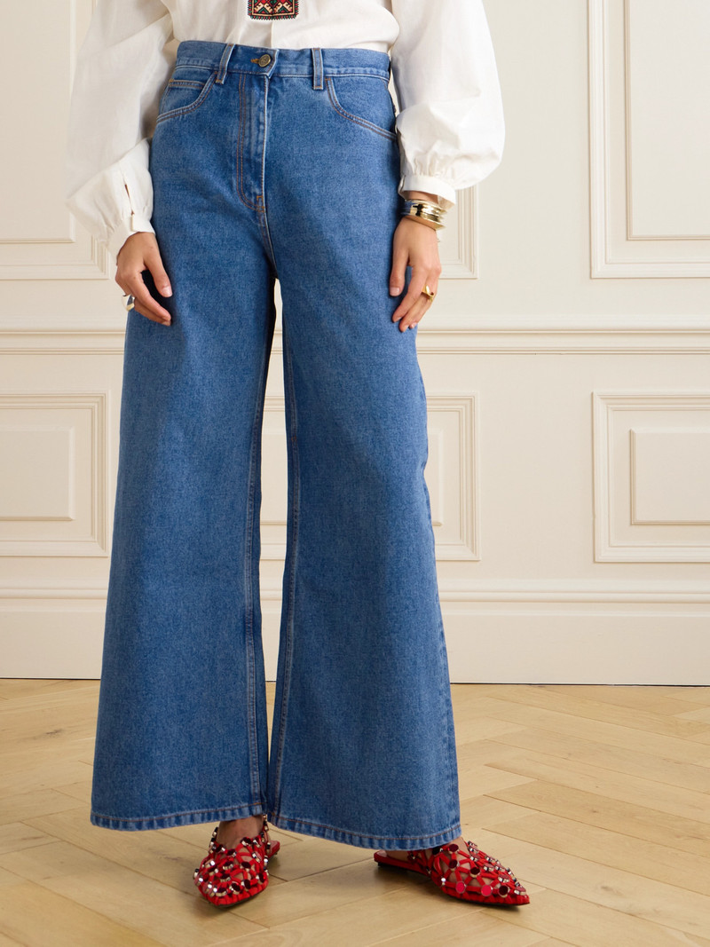 High-rise Wide-leg Denim Jeans 4