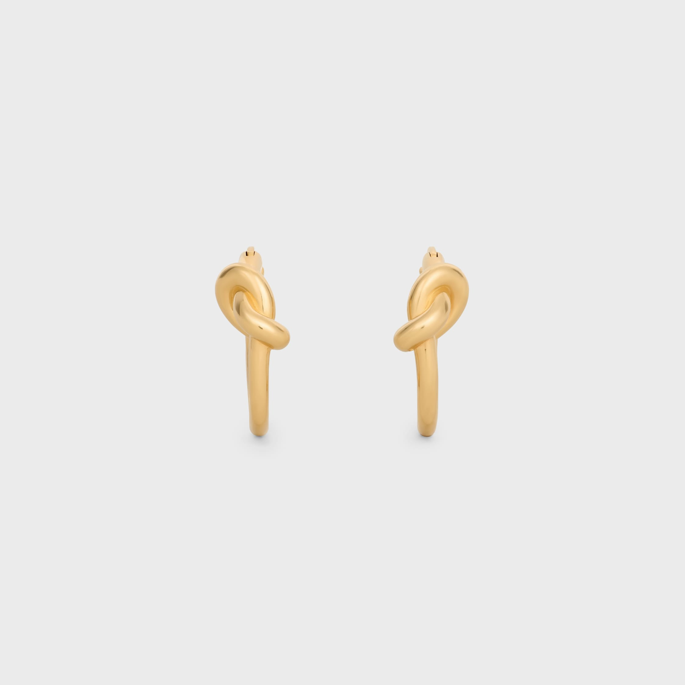 Knot Small Hoops in Brass with Gold finish - 4