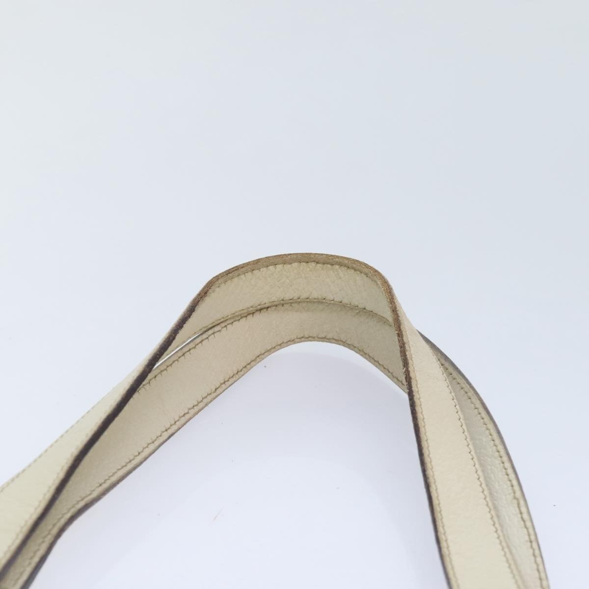 GUCCI Tote Bag Leather White Gold - 8
