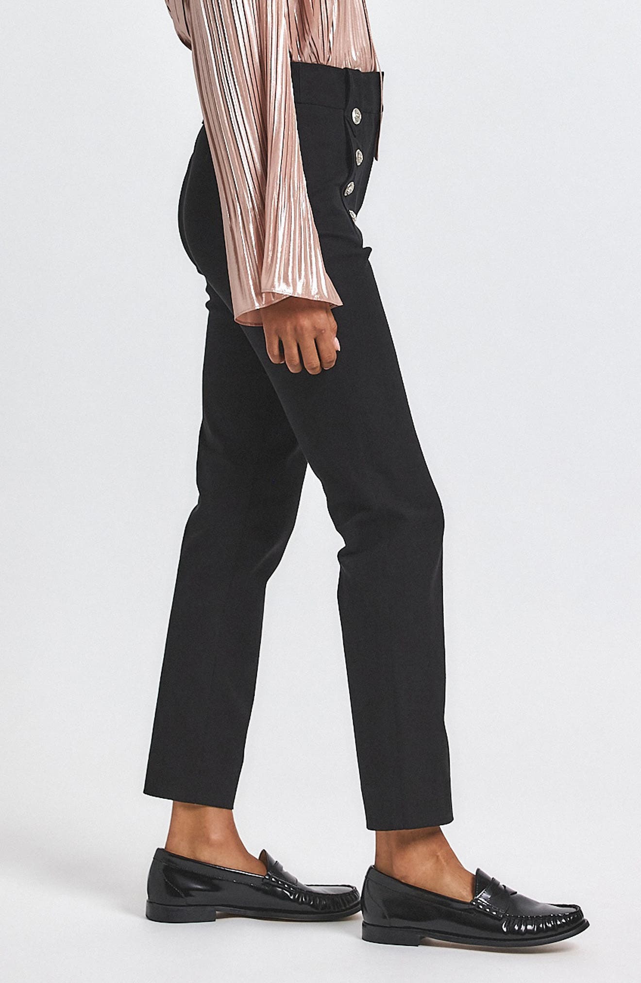 Derek Lam 10 Crosby Robertson Slim Straight Leg Pants in Black at Nordstrom - 3