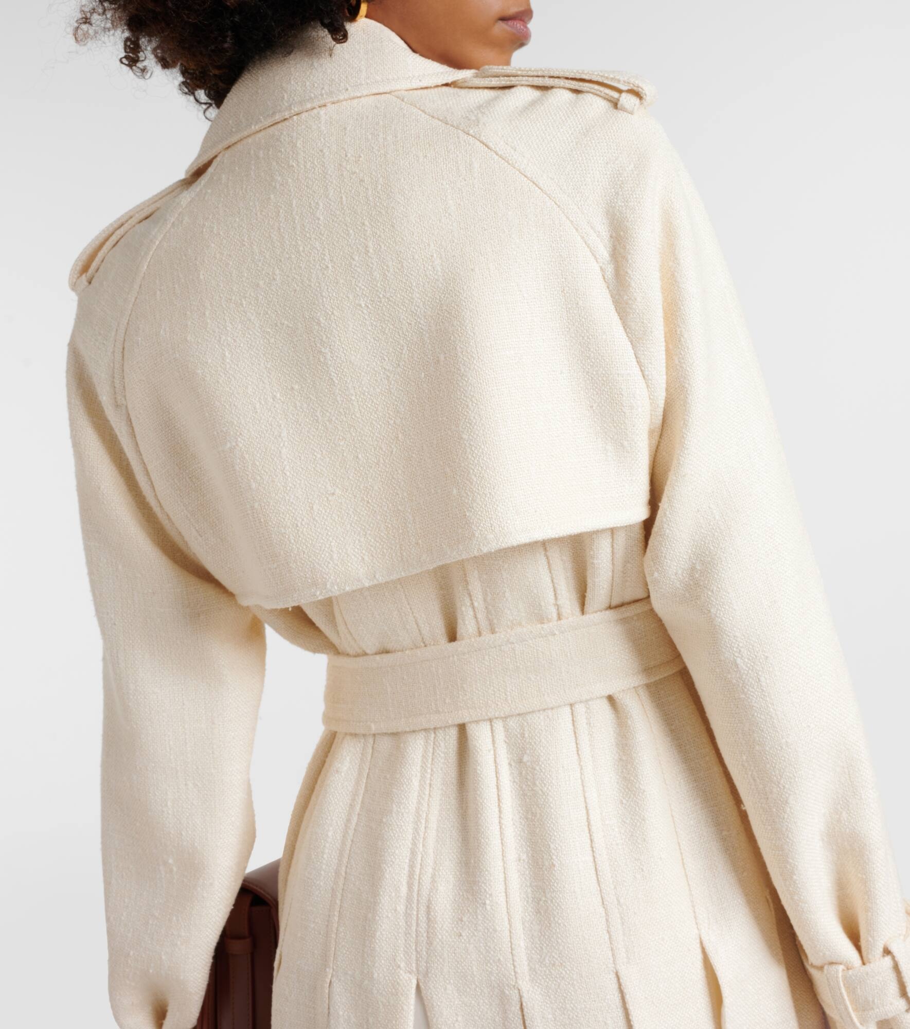 Eithne silk and wool trench coat - 6