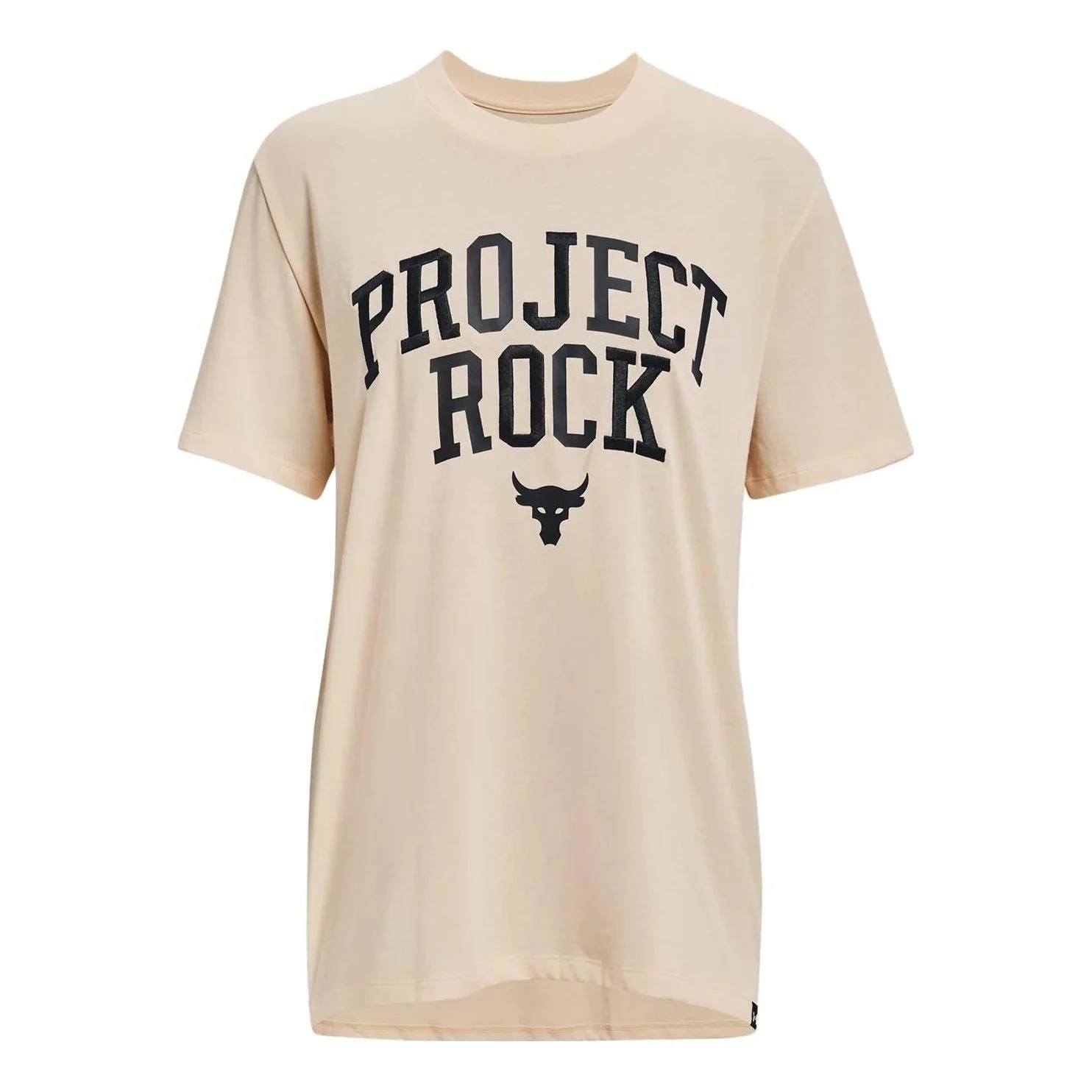 (WMNS) Under Armour Project Rock Heavyweight Campus T-Shirt 'Peach Puff' 1377449-804 - 1