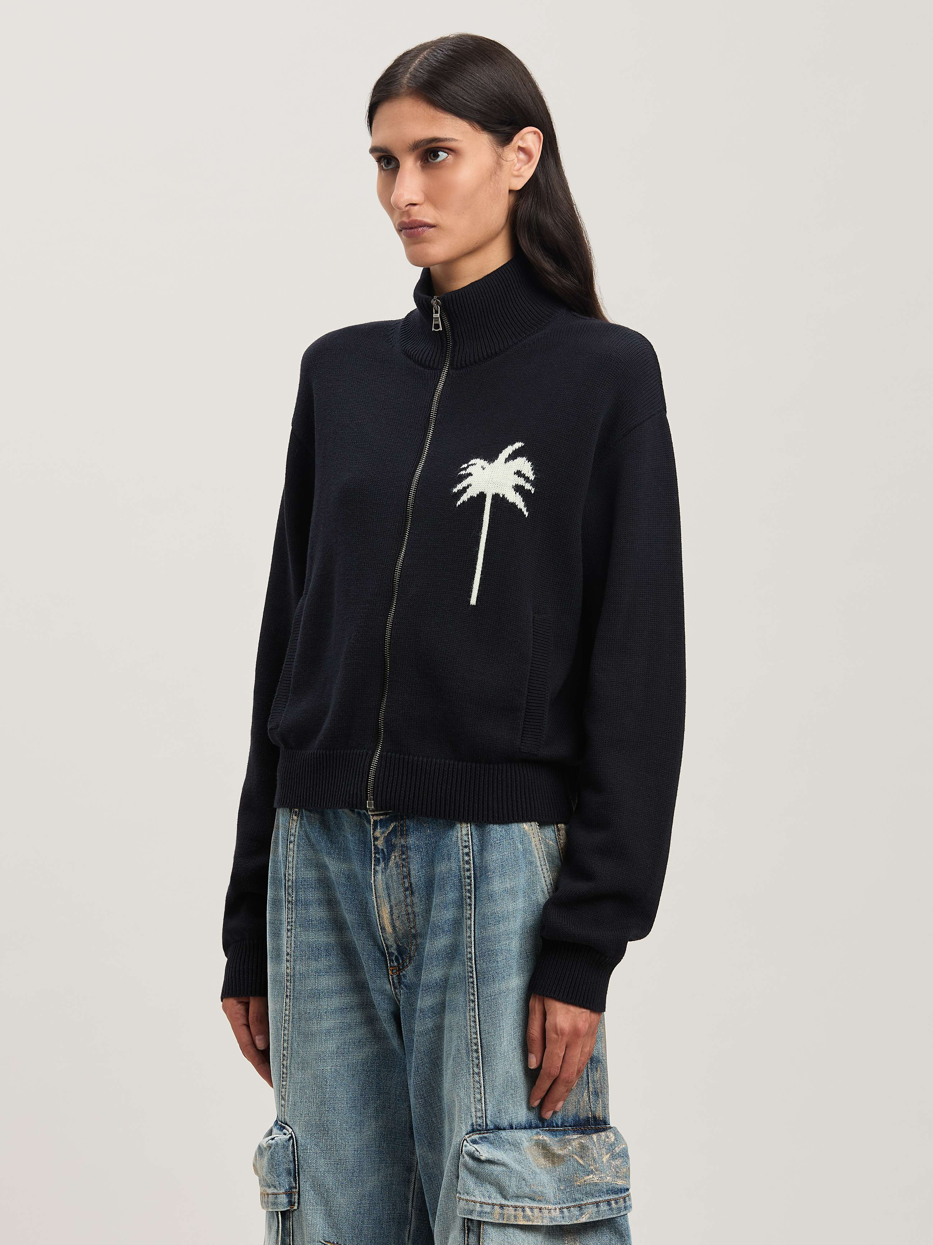 Palm Inlay Track knit jacket - 4
