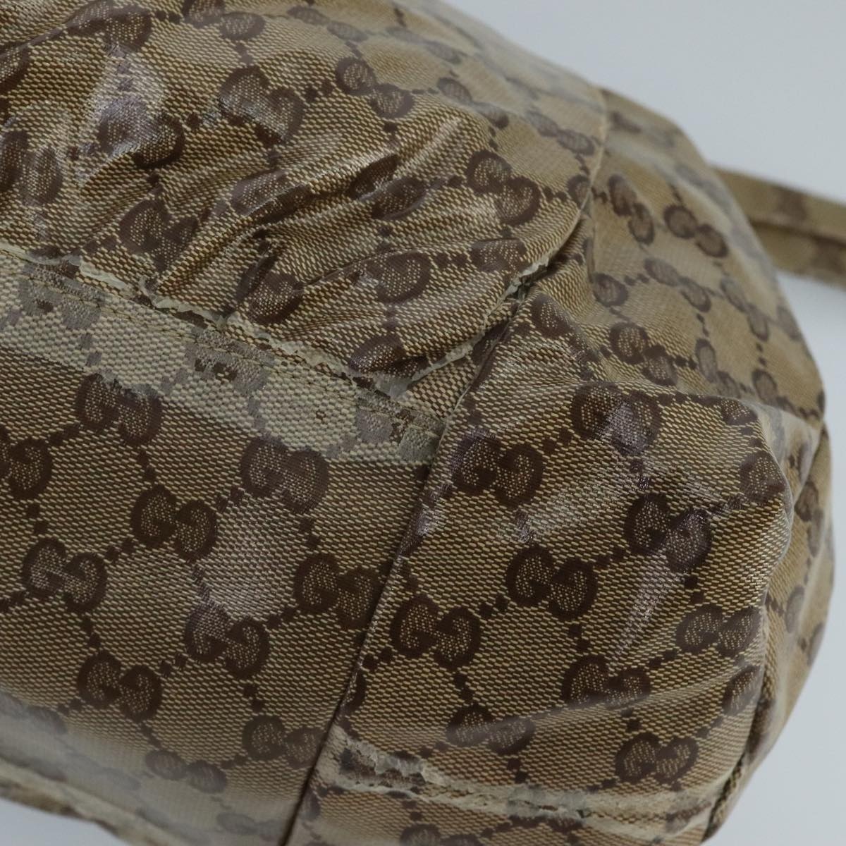 GUCCI GG Crystal Hand Bag Beige Gold - 8
