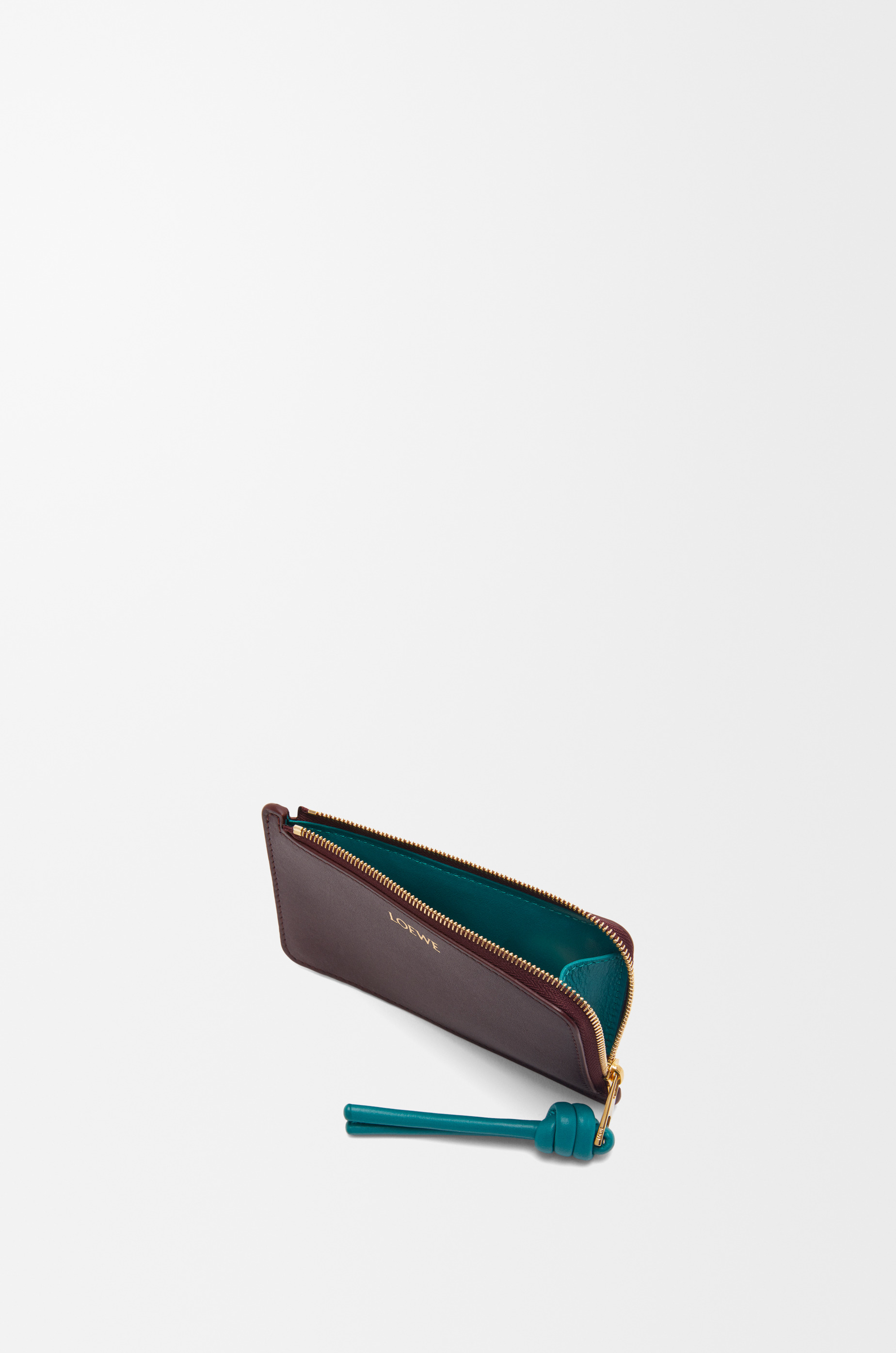 Knot coin cardholder in shiny nappa calfskin - 3