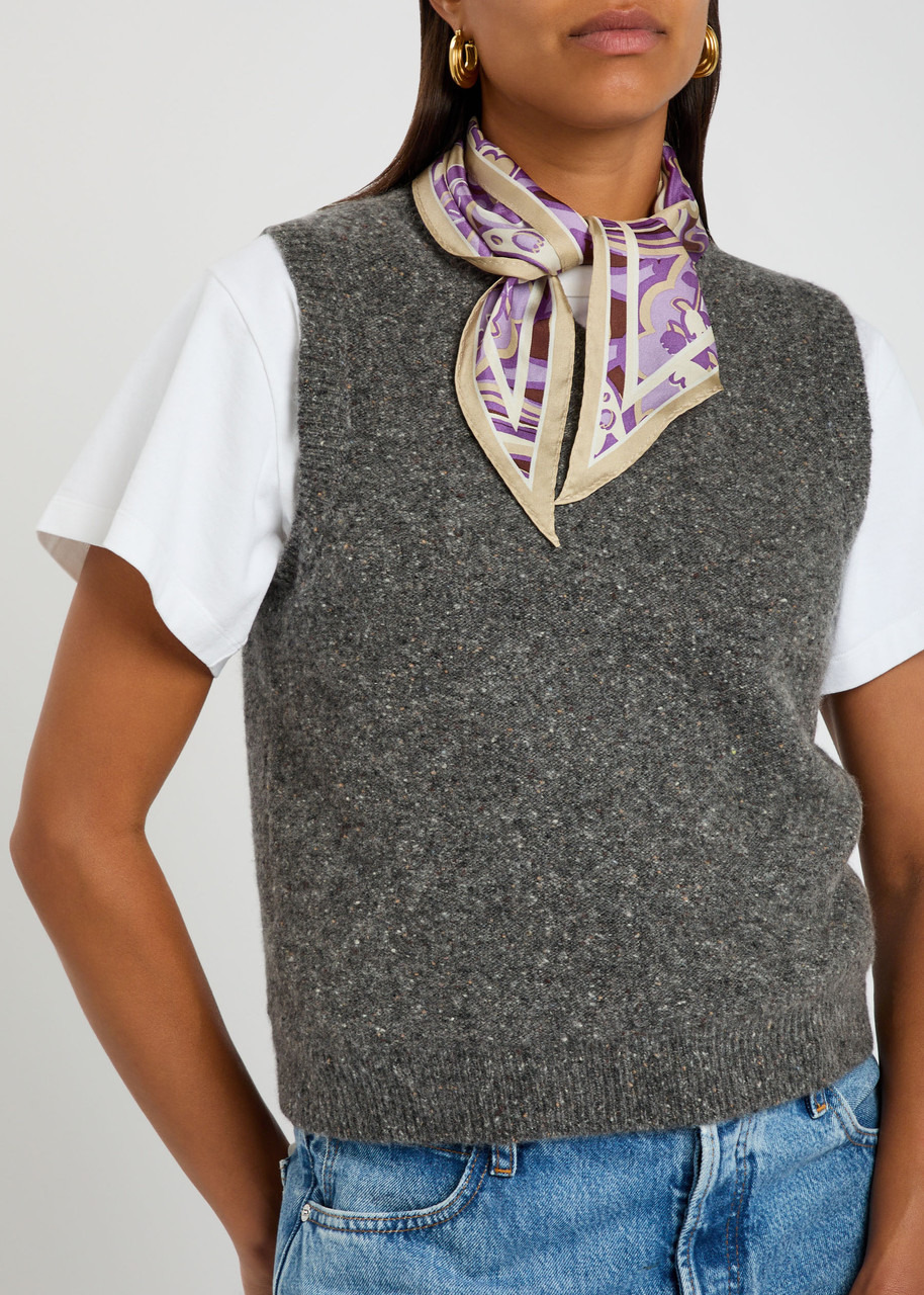 Coach Andrea Patterned Silk Triangle Scarf - 2