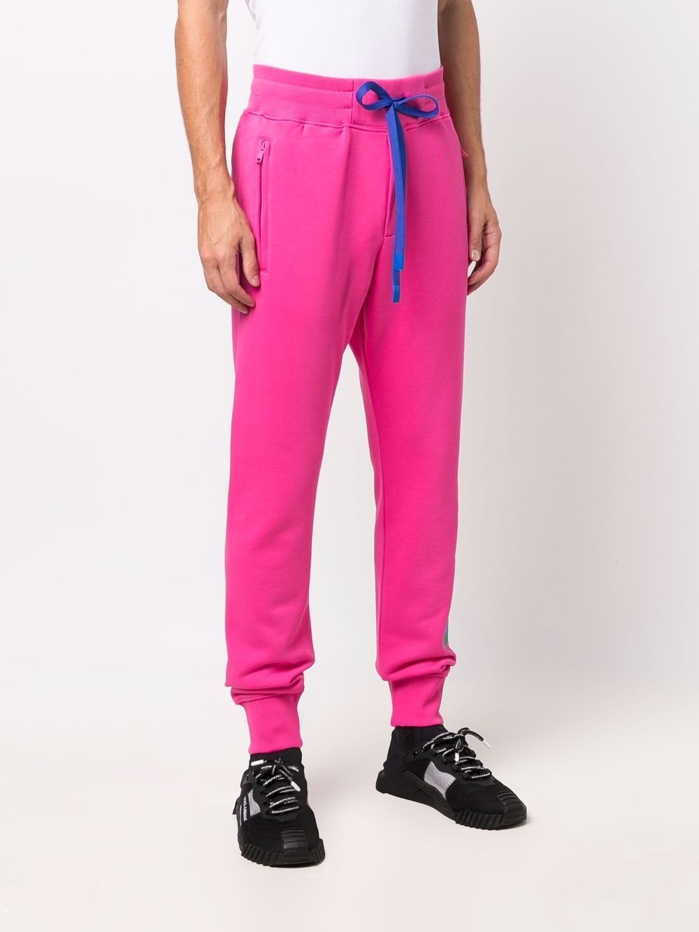 logo-print cotton track pants - 3