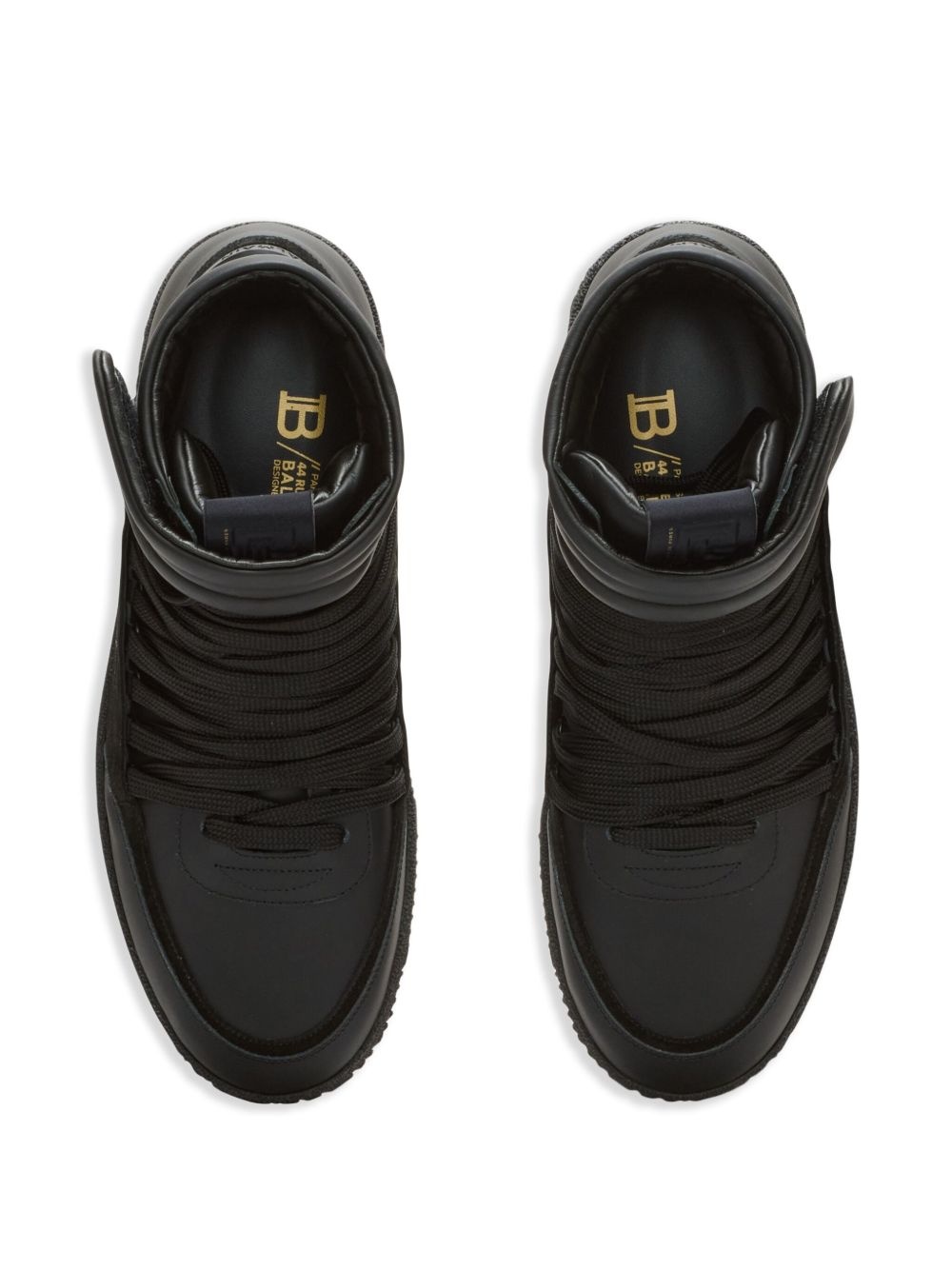 leather-panelled trainers - 4