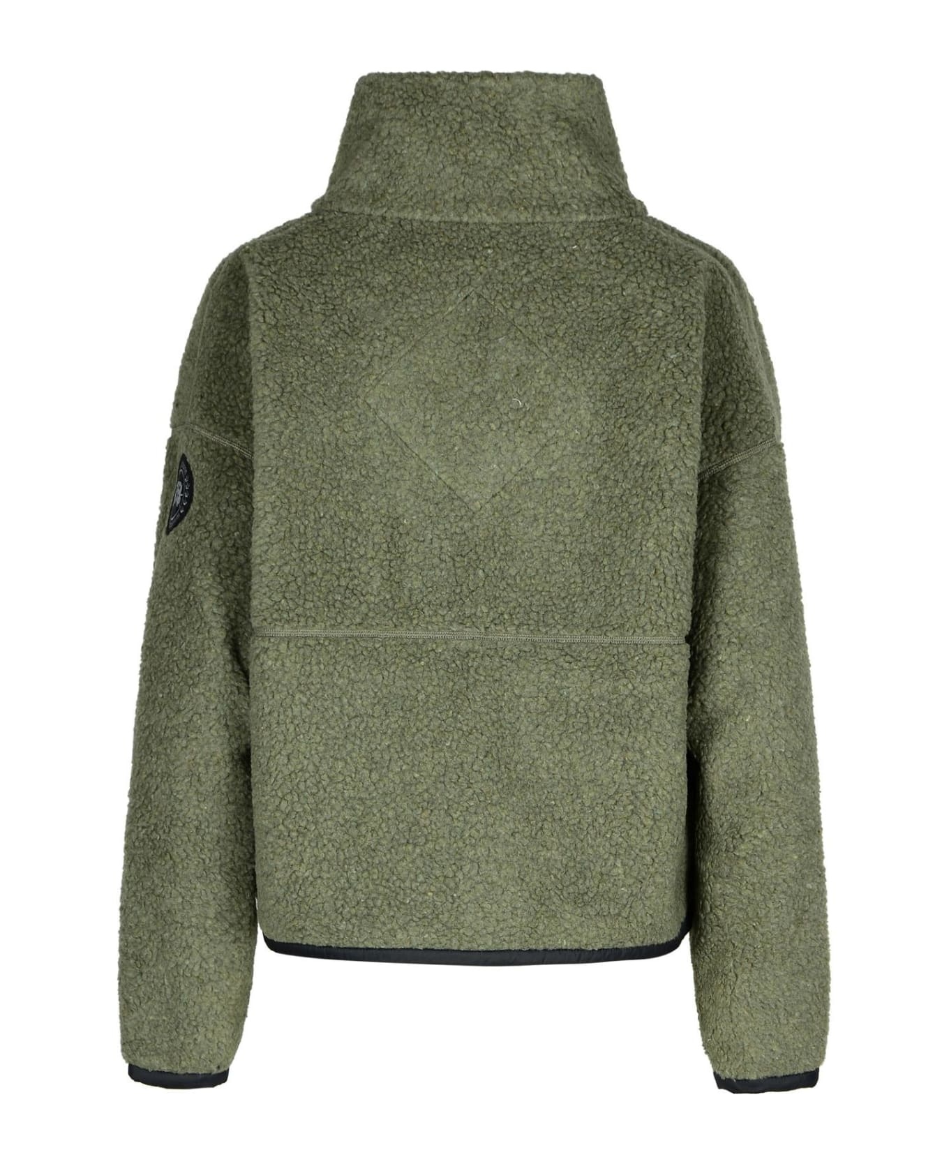 'simcoe' Green Wool Blend Fleece - 3