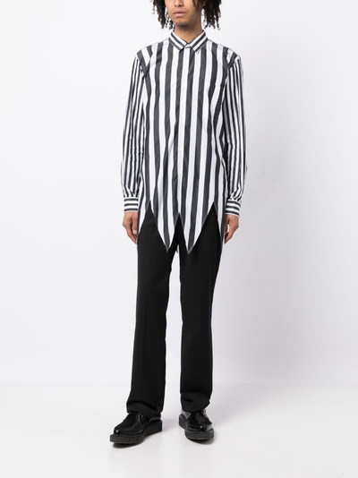 Comme des Garçons Homme Plus striped long-sleeve cotton shirt outlook