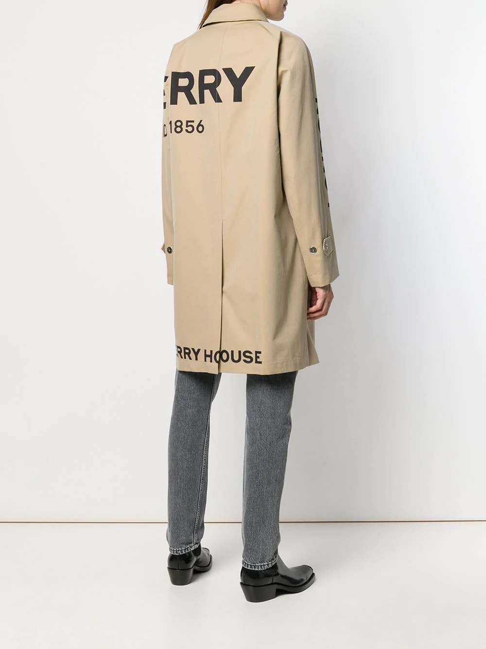 Horseferry logo print car coat - 4