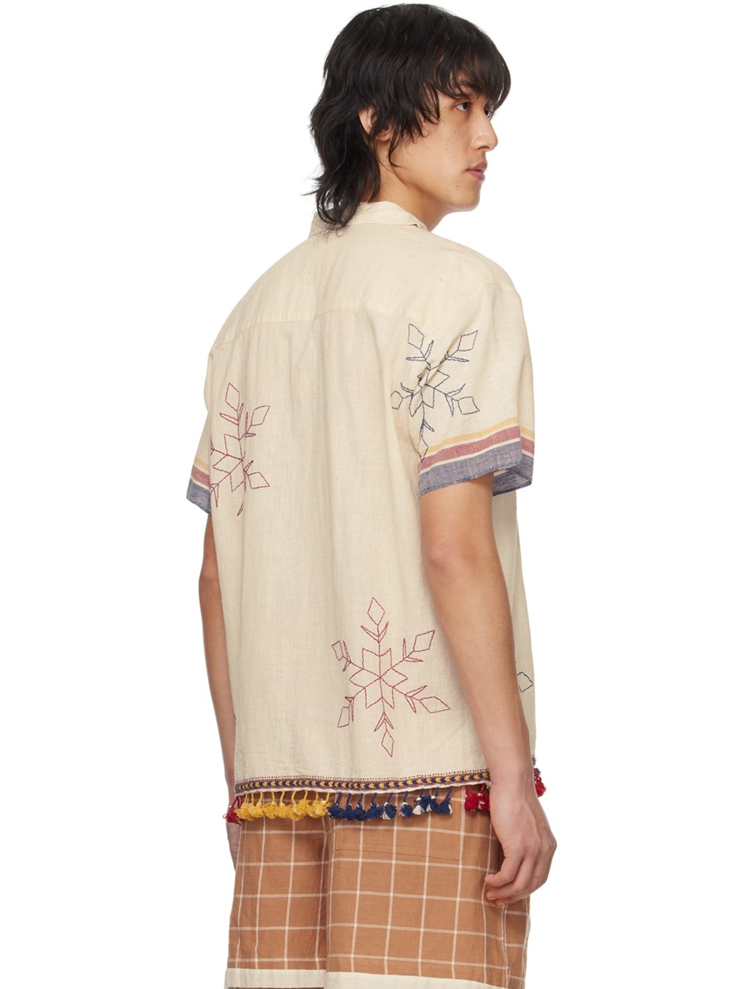 Off White Tassel Shirt - 3