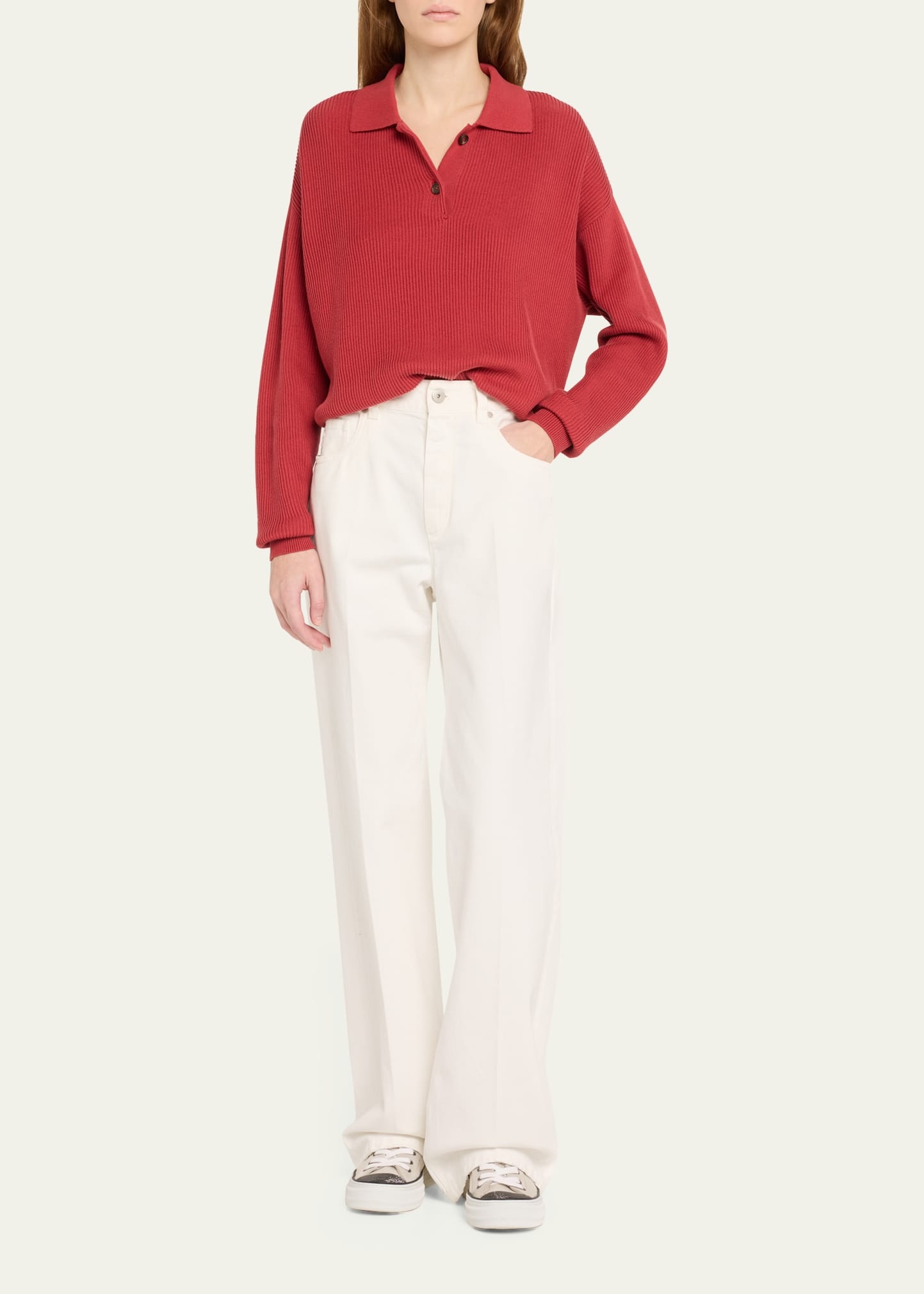 Contemporary Garment Dye Denim Pants with Sartorial Touch - 2