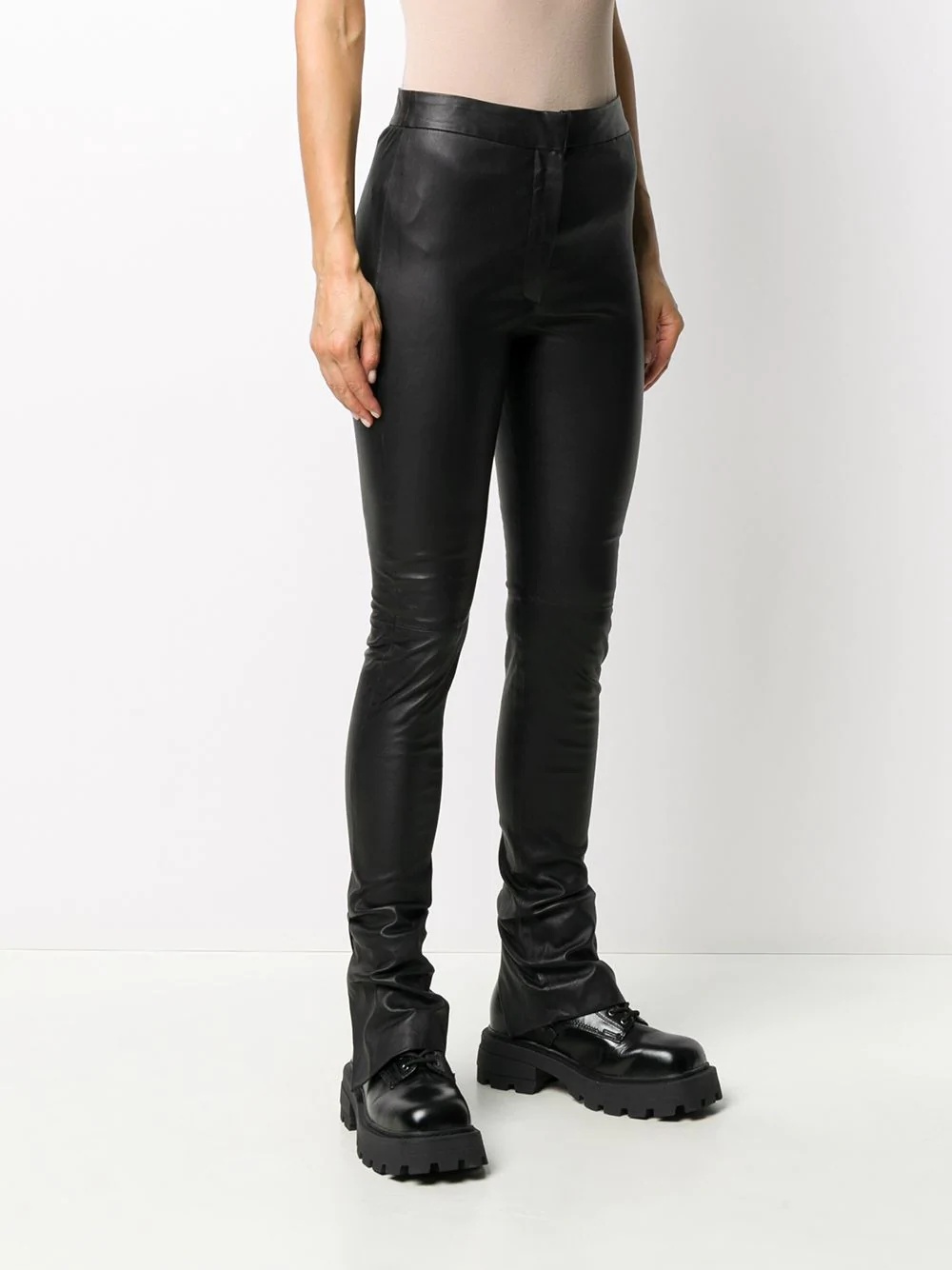 leather skinny trousers - 3