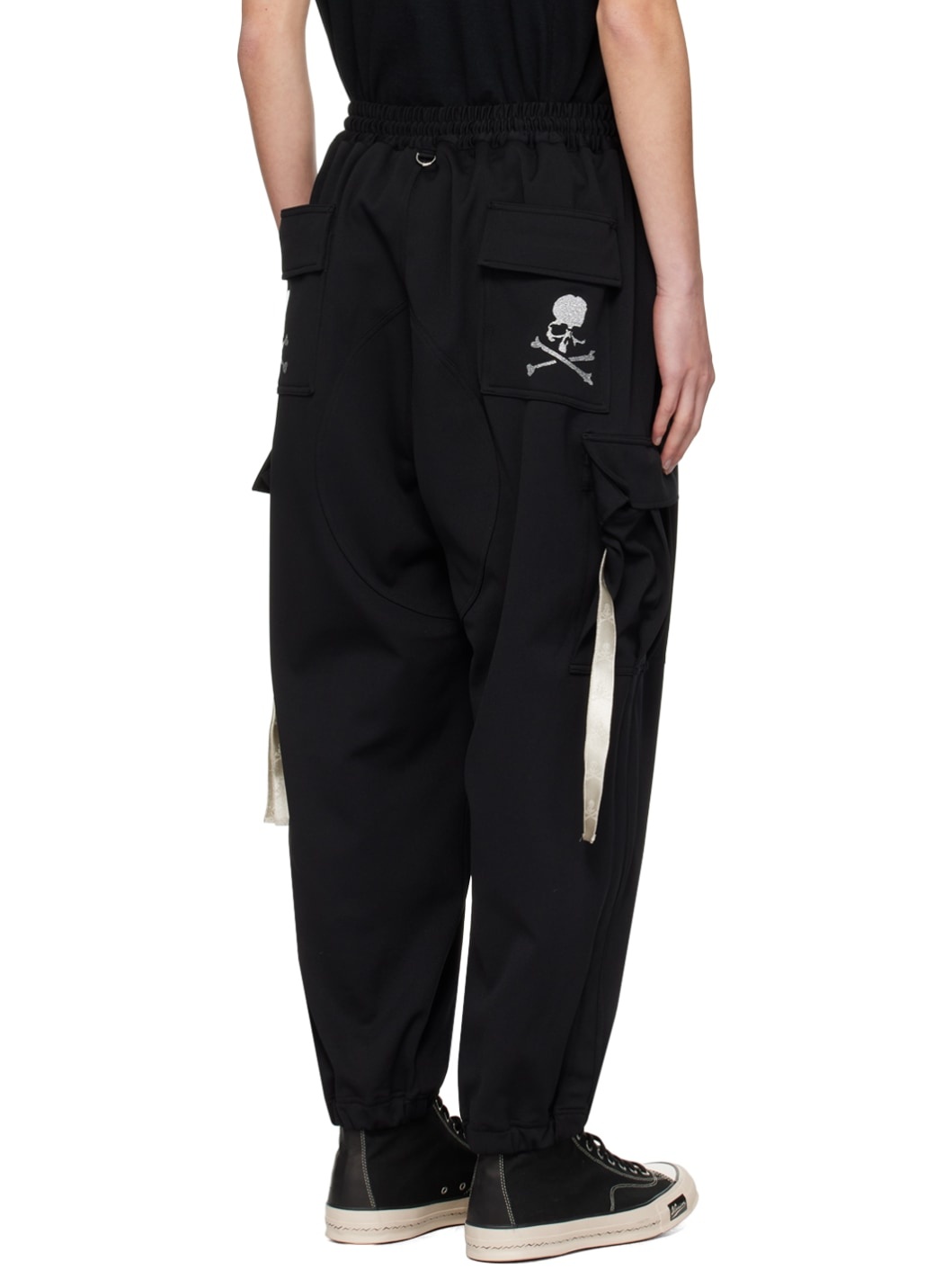 Black D-Ring Cargo Pants - 3