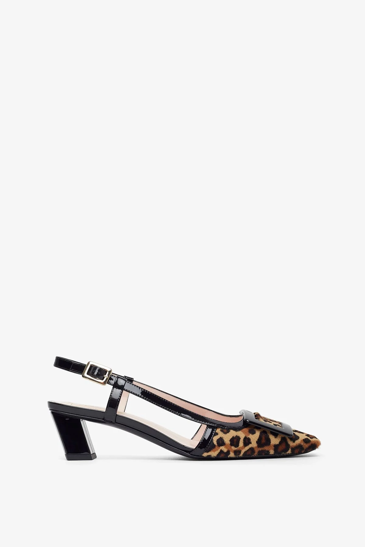 Belle Vivier 45 leopard slingbacks - 1