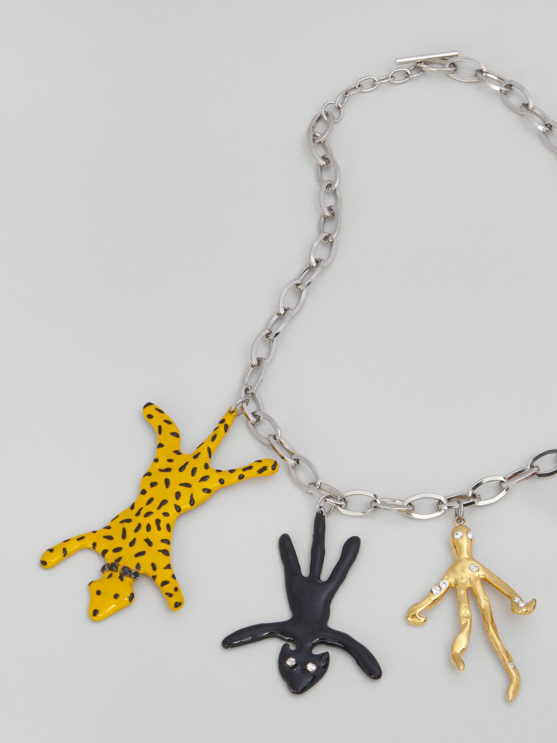 METAL CAND ENAMEL JUNGLE NECKLACE - 3