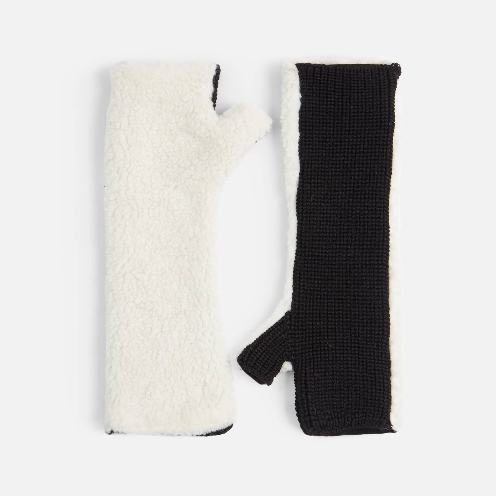 Long Gloves Black White - 3