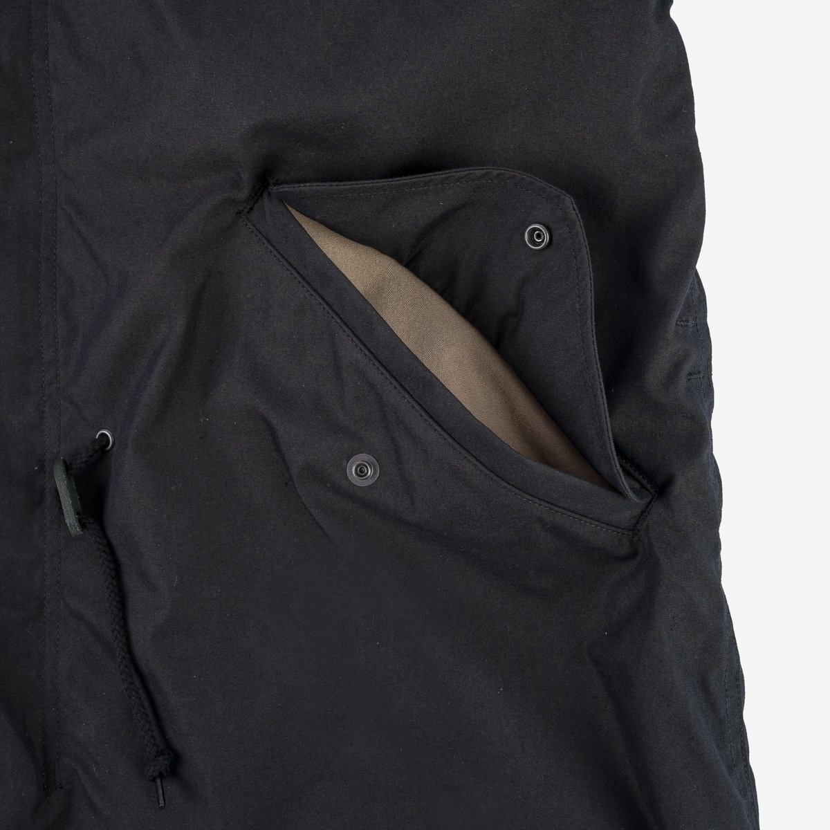 IHM-38-BLK 5oz Quilted Lining M-51 Type Field Coat - Black - 19
