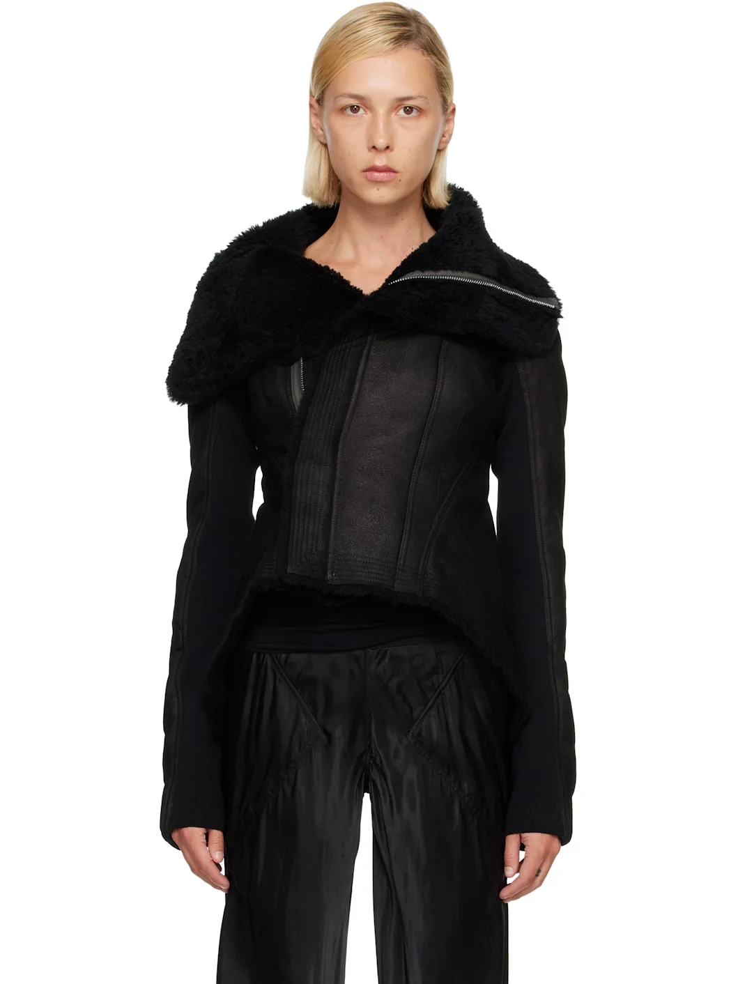 Black Tower Naska Shearling Jacket - 1