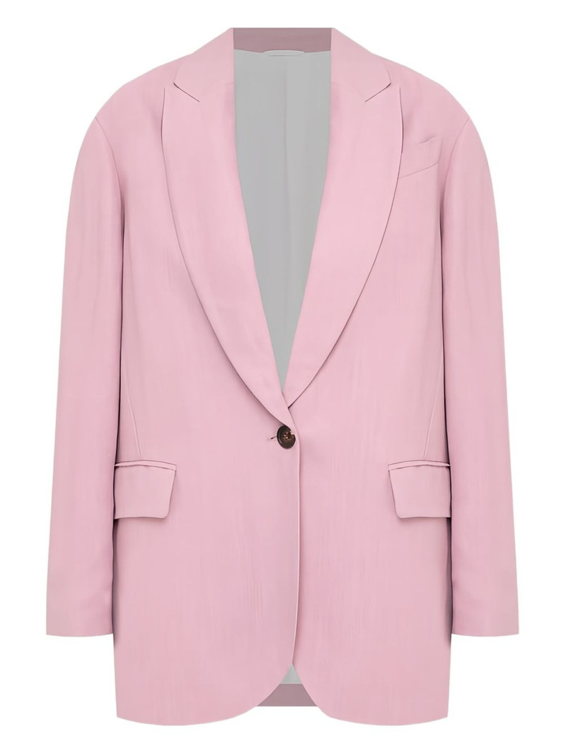 single-button long-sleeve blazer 1
