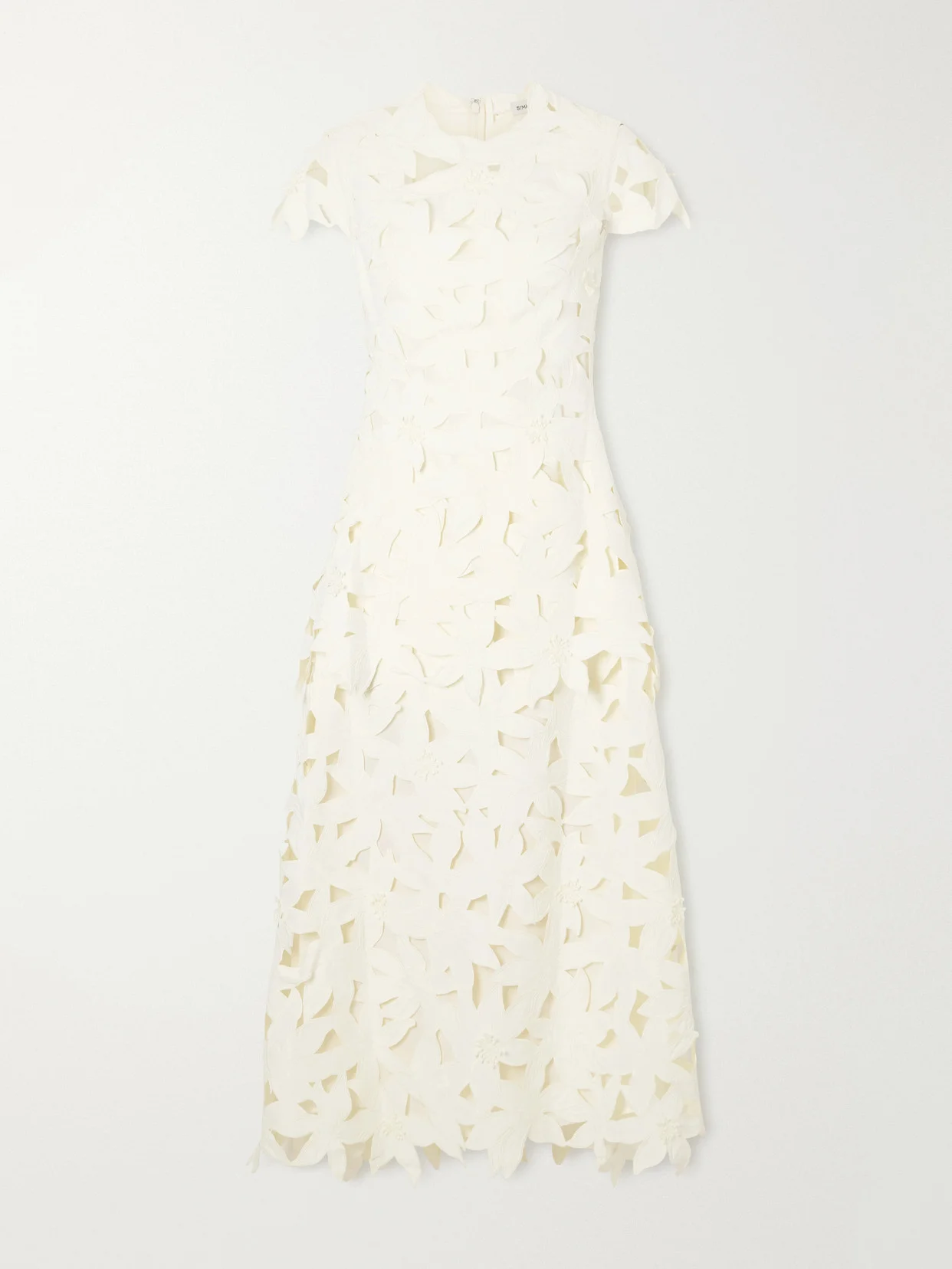 Broderie Anglaise Crepe Gown - 1