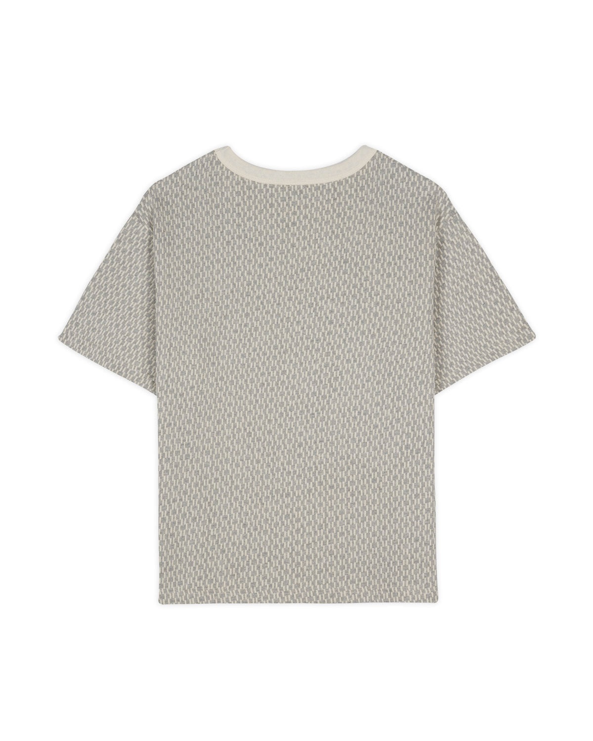 Jacquard Broken Stripe T-shirt - Grey - 2
