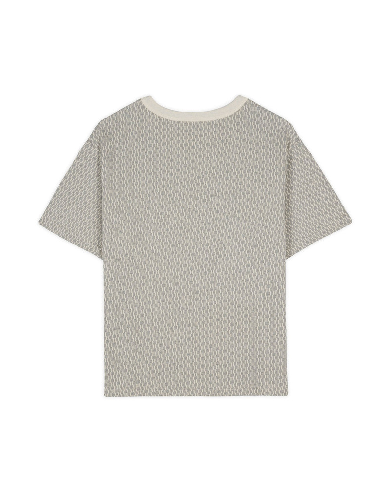 BRAIN DEAD Jacquard Broken Stripe T-shirt - Grey outlook