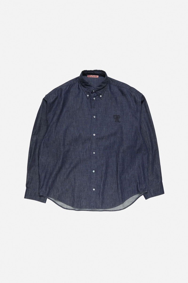 Denim button-up - Mid blue 6