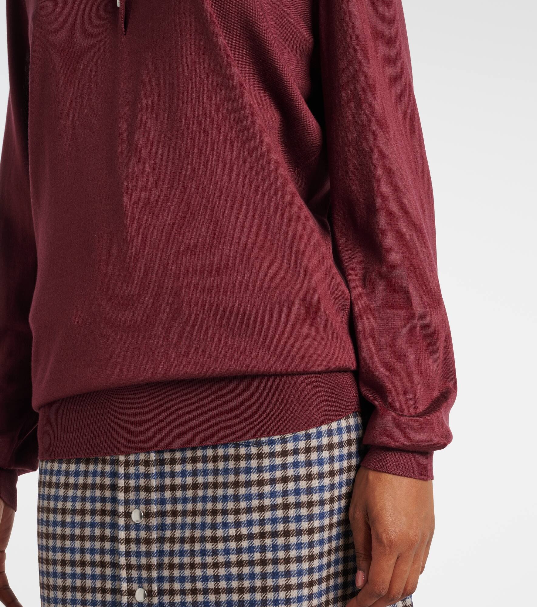 Logo silk polo shirt - 5