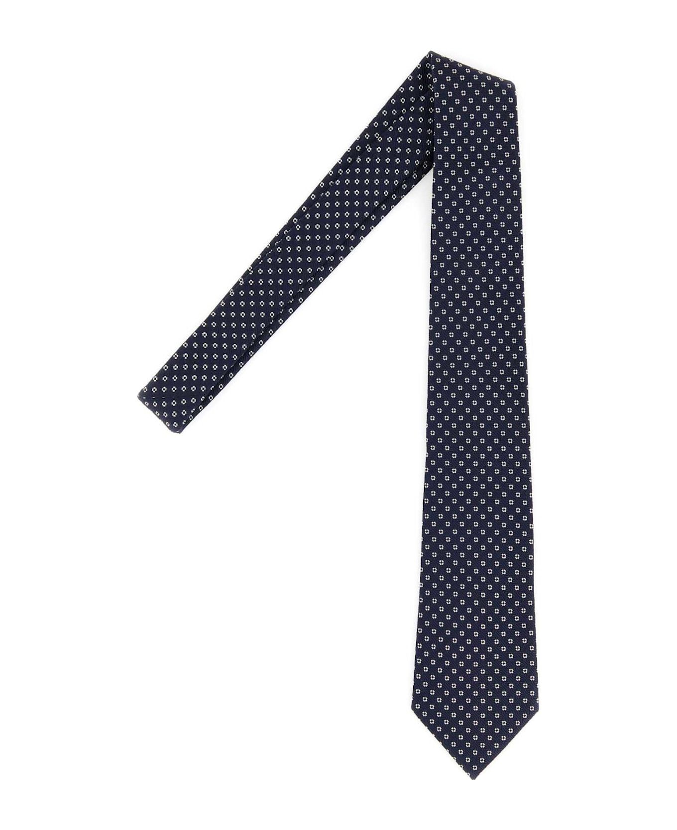 Embroidered Silk Tie - 2