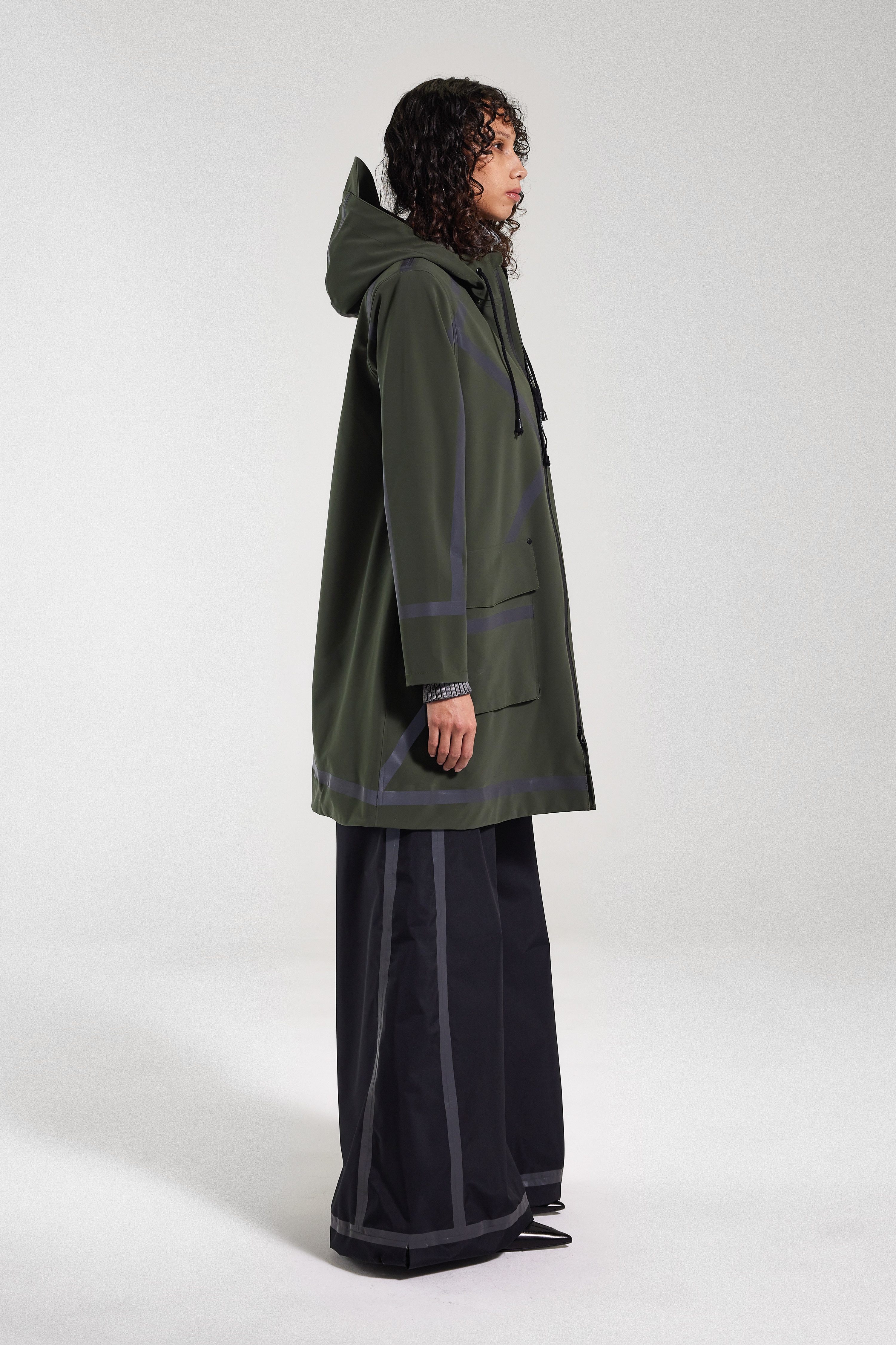 Mosebacke Tape Matte Raincoat Green - 3
