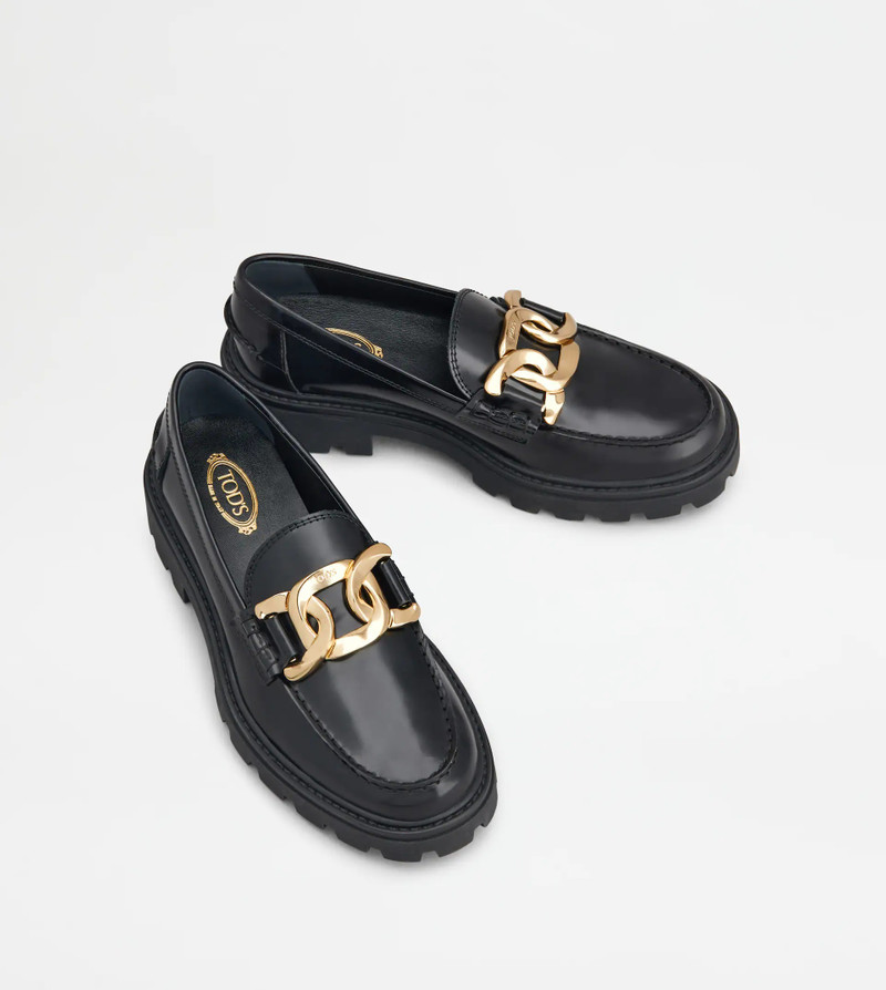 TOD'S FRINGED LOAFERS - 블랙 3