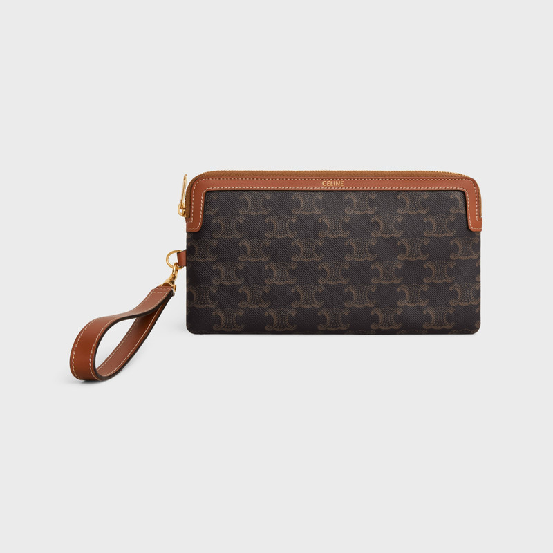 STRAP TRIOMPHE CANVAS를 가진 LONG POUCH 1