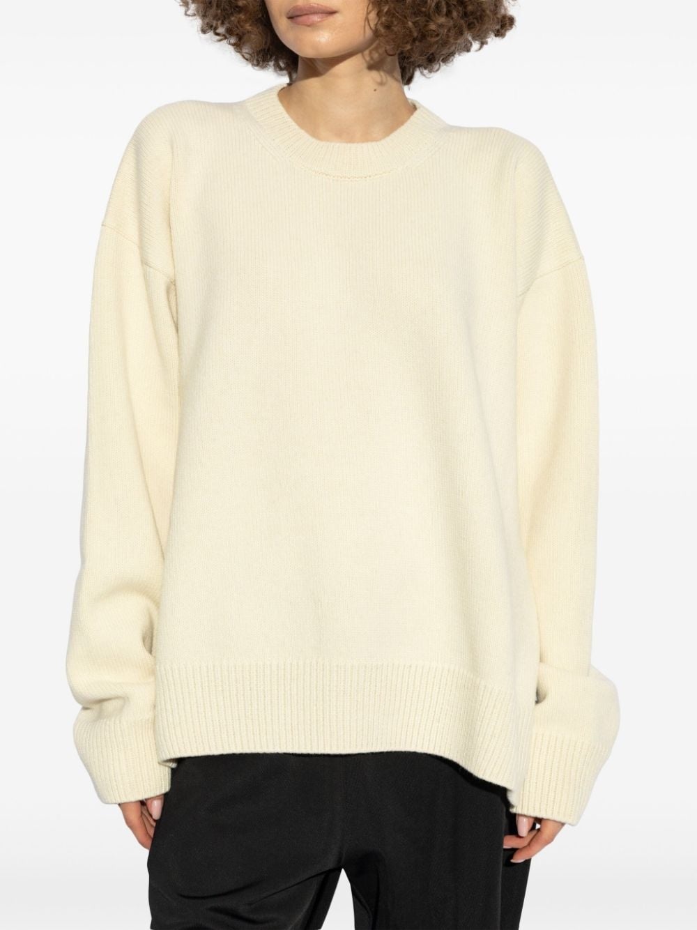 drop-shoulder crew-neck jumper - 3